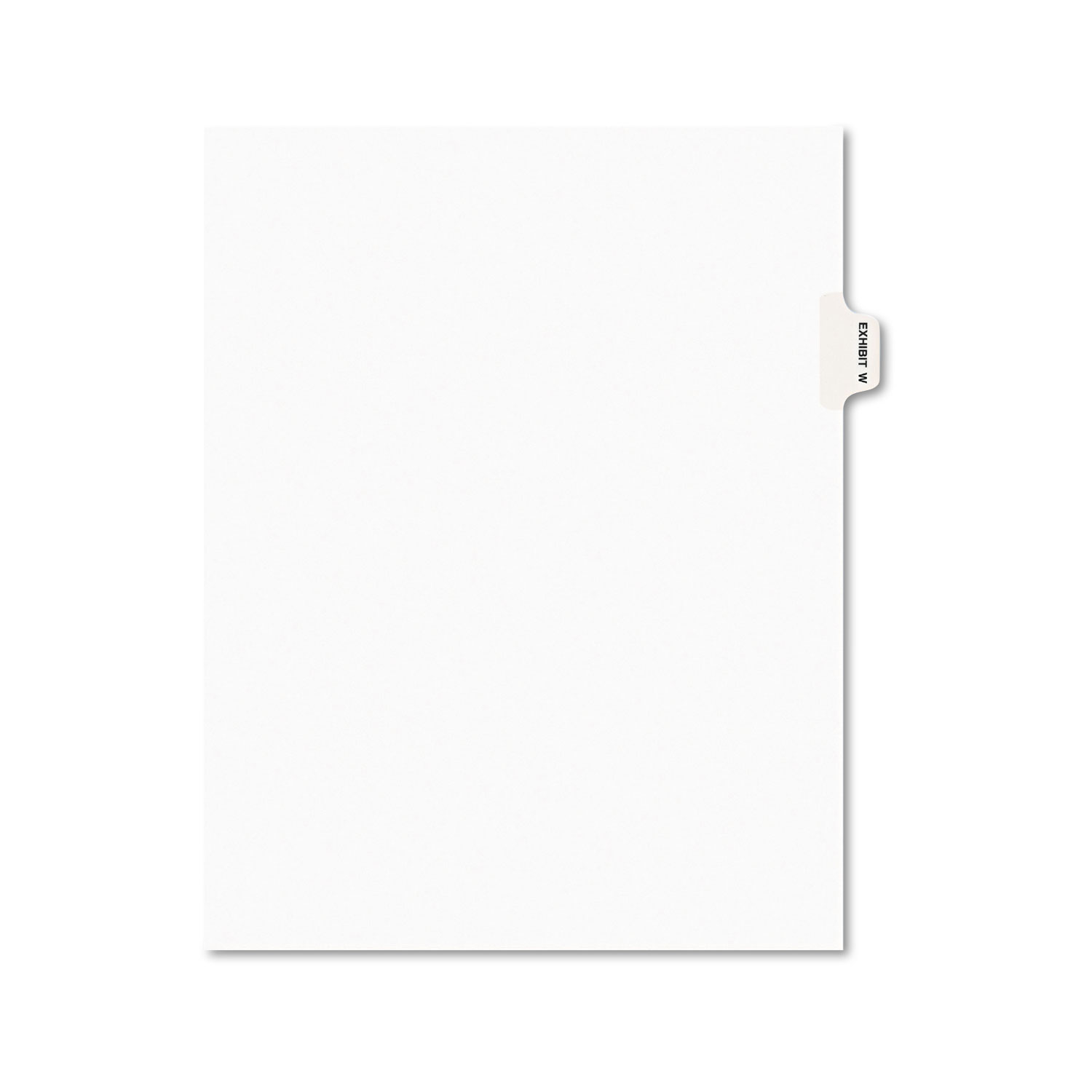  Avery 01393 Avery-Style Preprinted Legal Side Tab Divider, Exhibit W, Letter, White, 25/Pack (AVE01393) 
