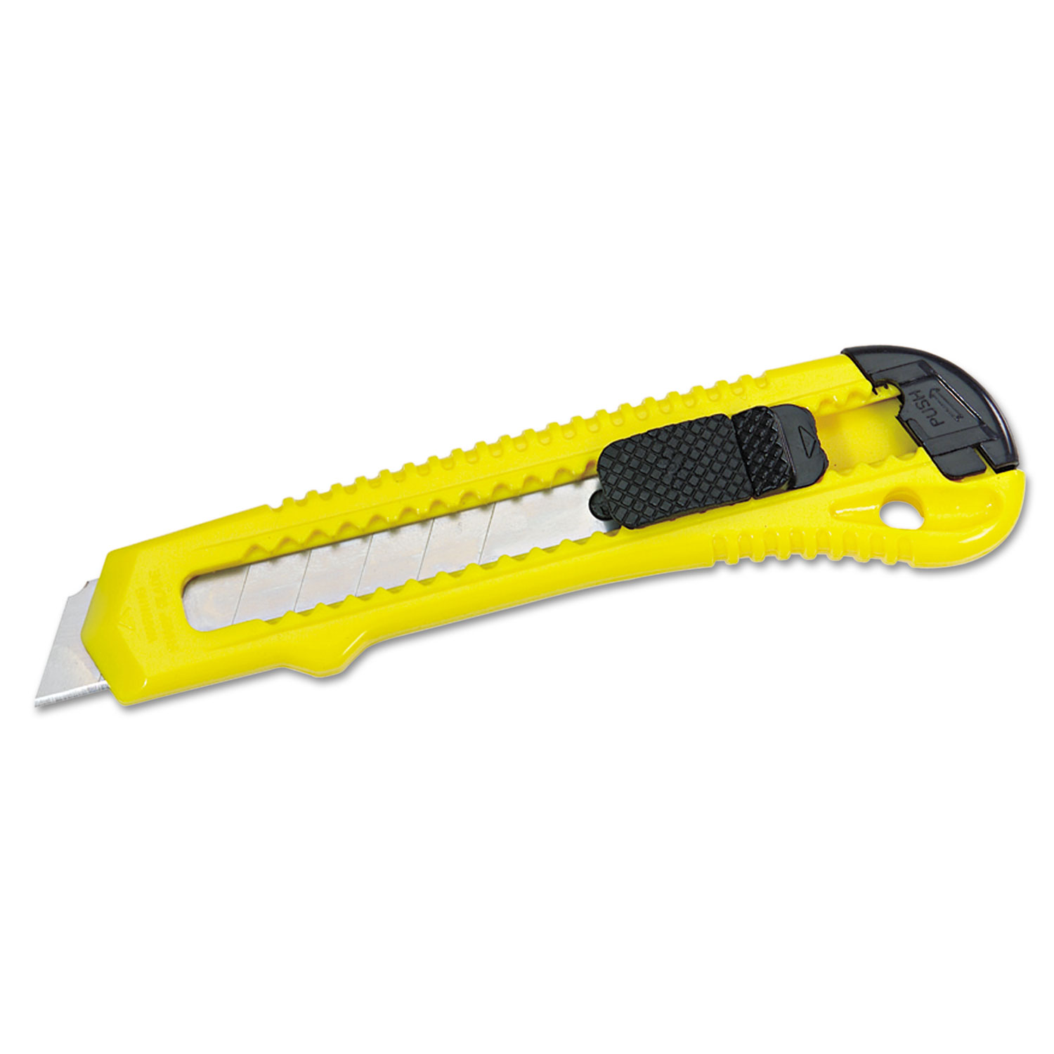 Snap-Off Retractable Pocket Utility Knife, Plastic, Yellow/Black, 30/Carton