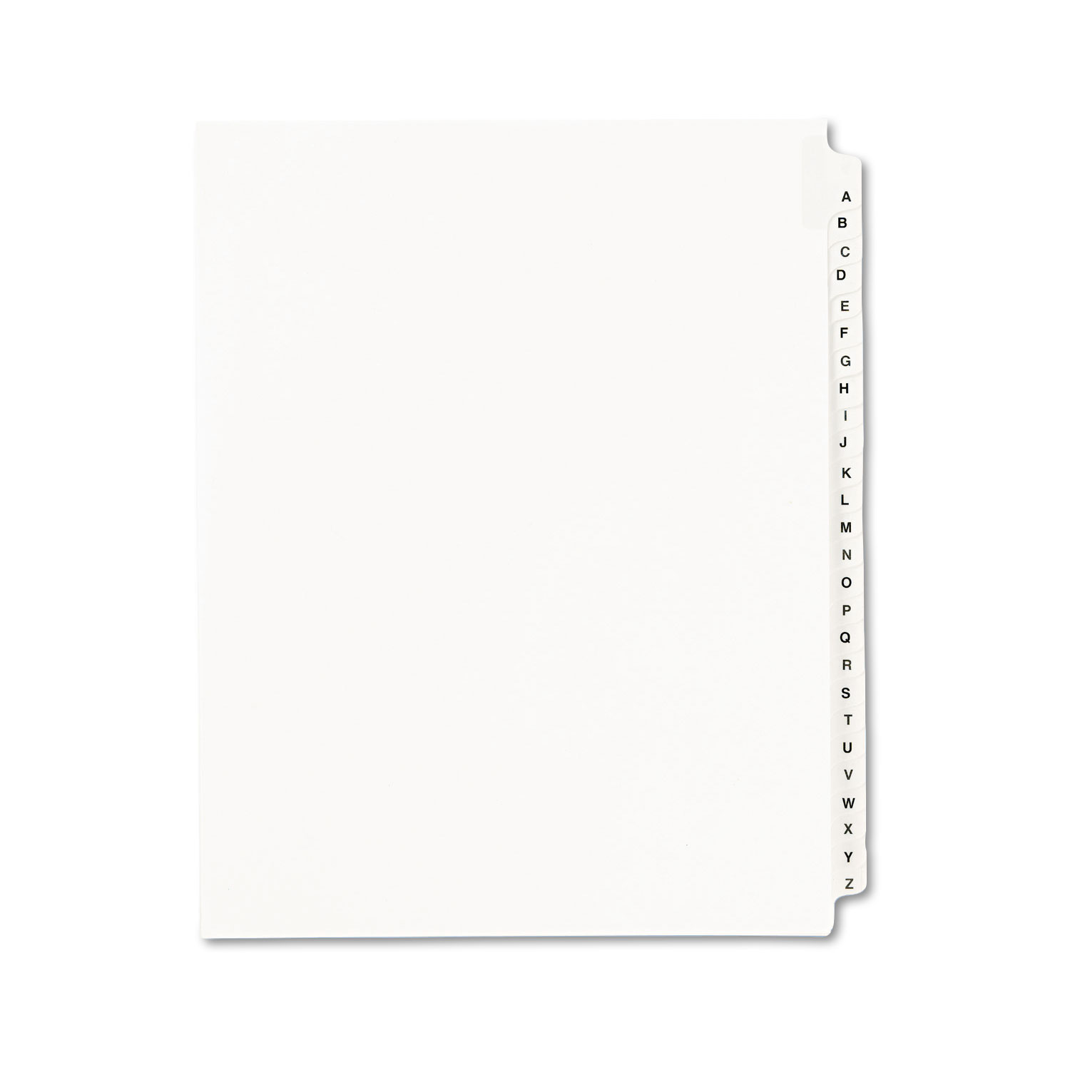  Avery 01400 Preprinted Legal Exhibit Side Tab Index Dividers, Avery Style, 26-Tab, A to Z, 11 x 8.5, White, 1 Set (AVE01400) 