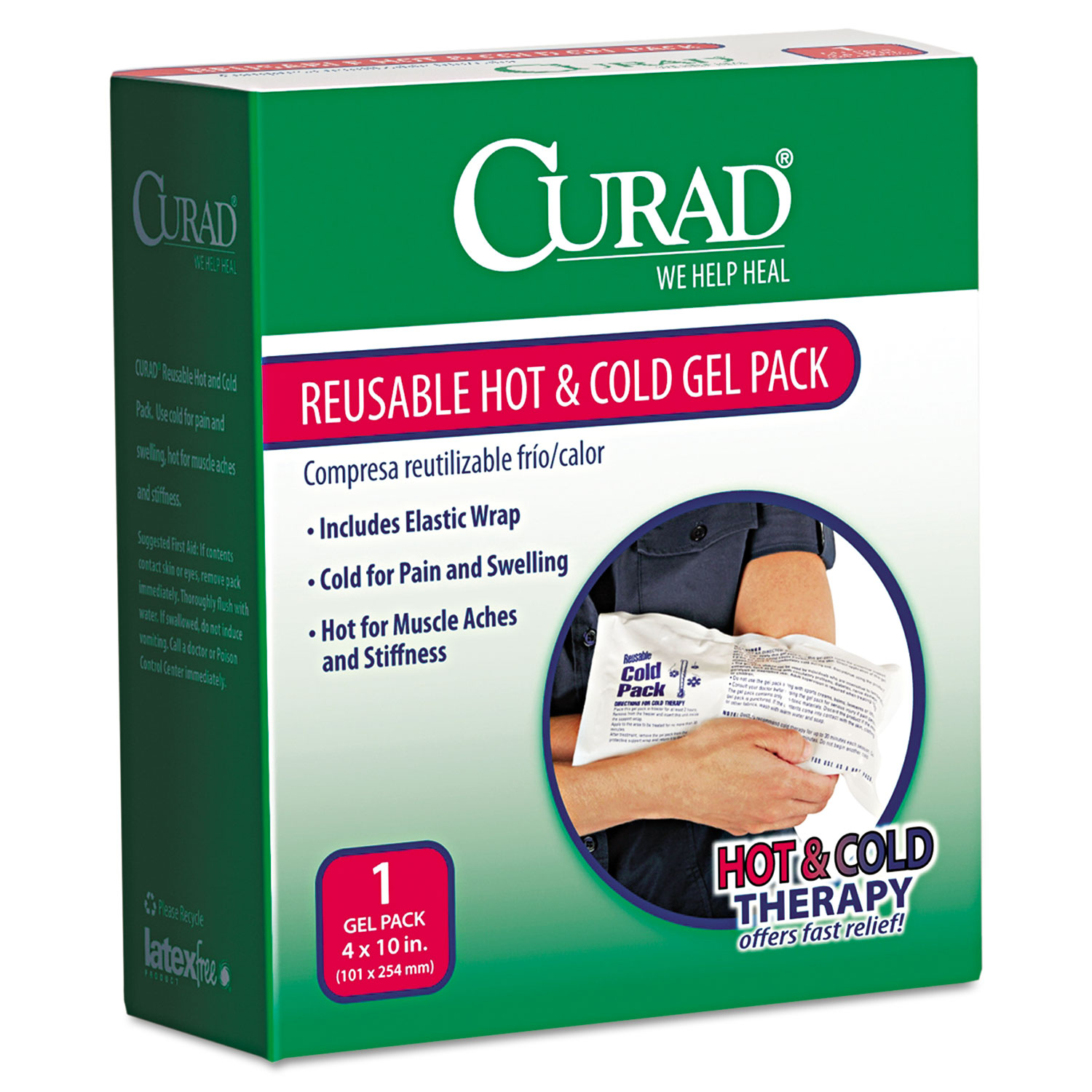  Curad CUR959 Reusable Hot & Cold Pack, w/Protective Cover (MIICUR959) 