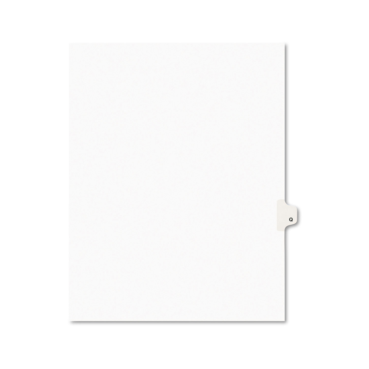  Avery 01417 Preprinted Legal Exhibit Side Tab Index Dividers, Avery Style, 26-Tab, Q, 11 x 8.5, White, 25/Pack (AVE01417) 