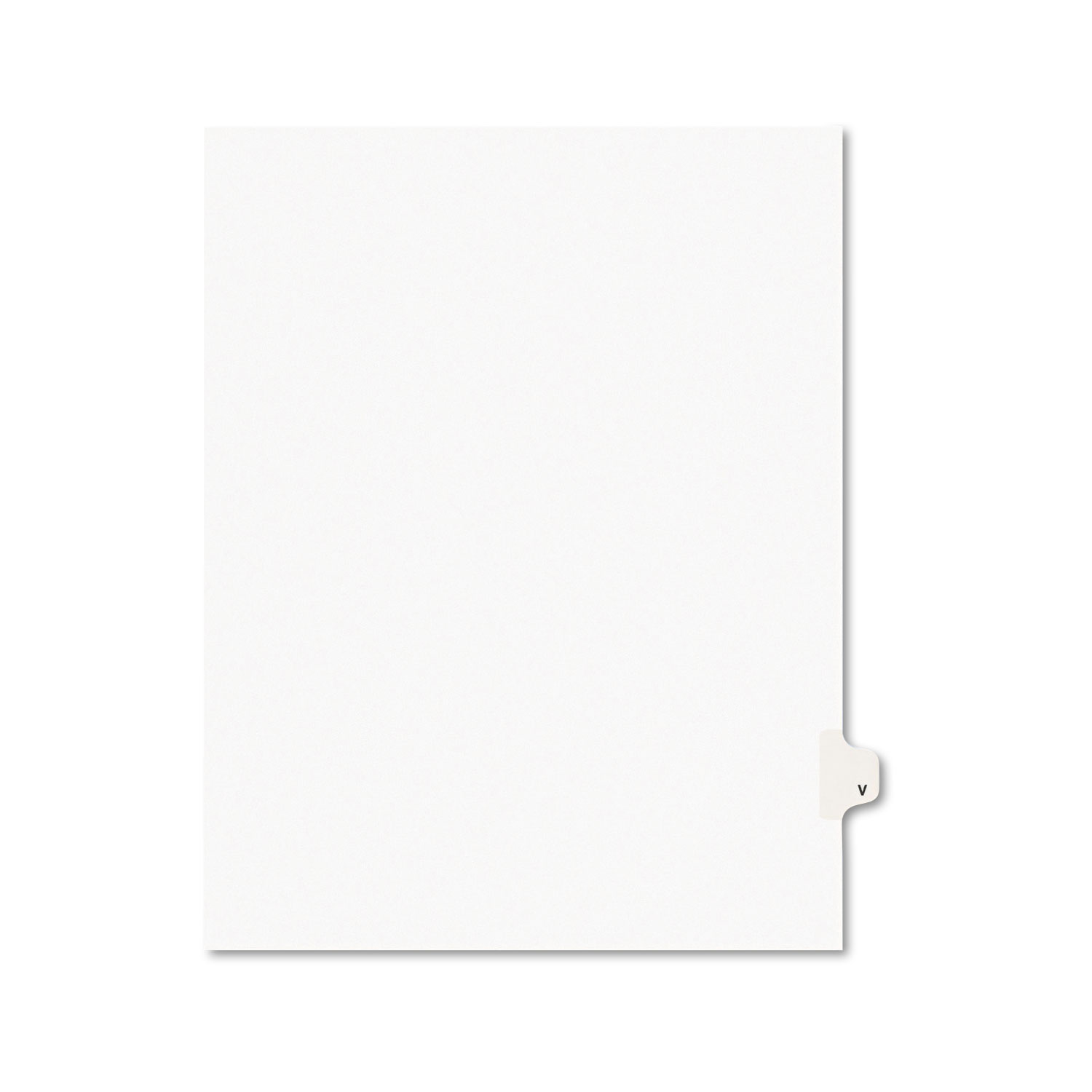  Avery 01422 Preprinted Legal Exhibit Side Tab Index Dividers, Avery Style, 26-Tab, V, 11 x 8.5, White, 25/Pack (AVE01422) 