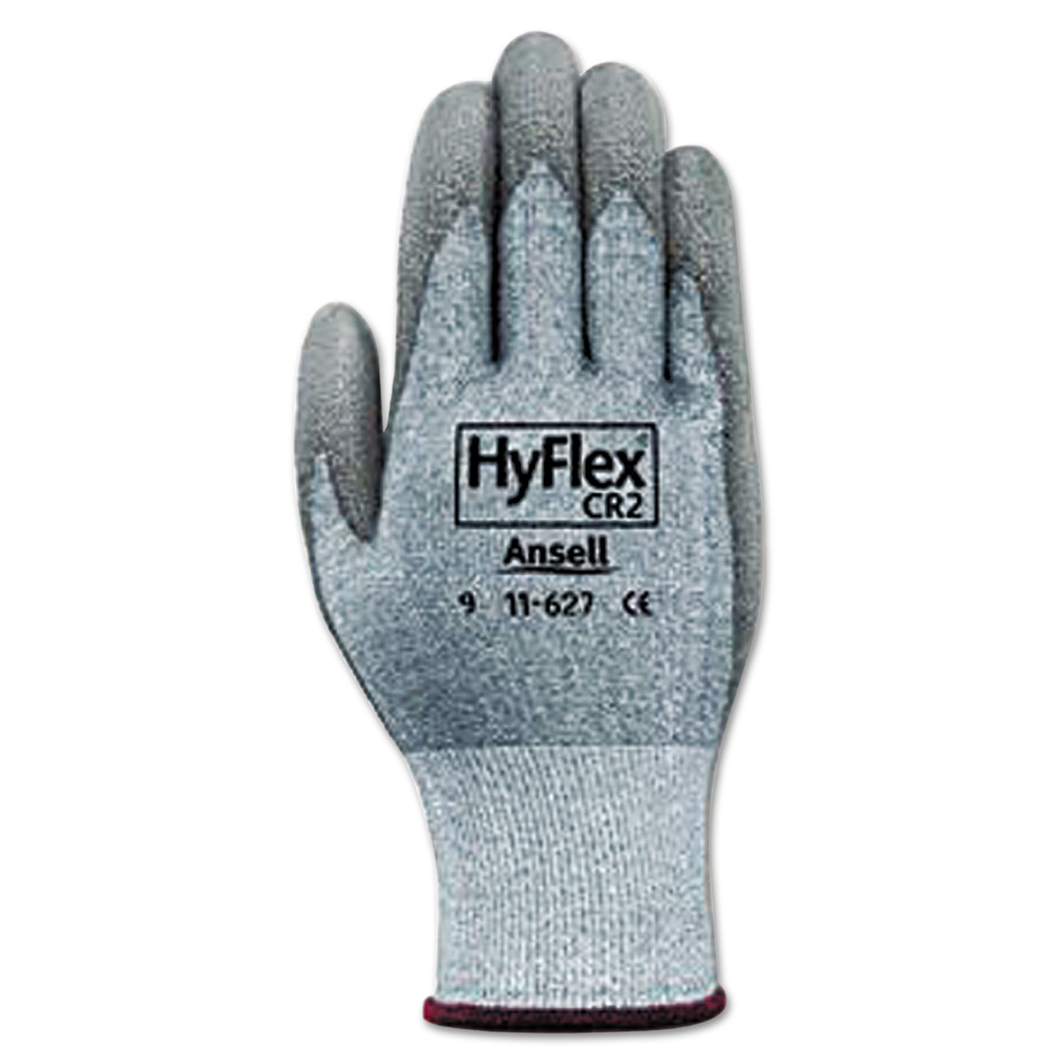  AnsellPro 103392 HyFlex 627 Light-Duty Gloves, Size 10, Dyneema/Lycra/Polyurethane, GY, 12 Pairs (ANS1162710) 