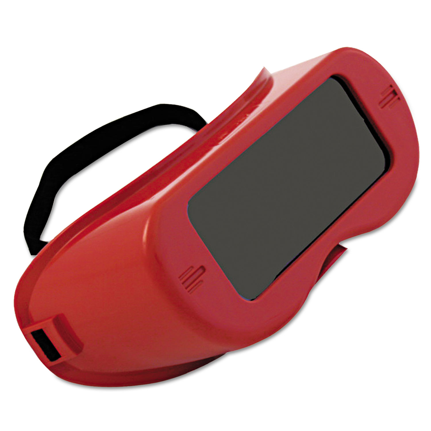 Rigid Fixed-Front Goggles, Red Frame, Green Lens