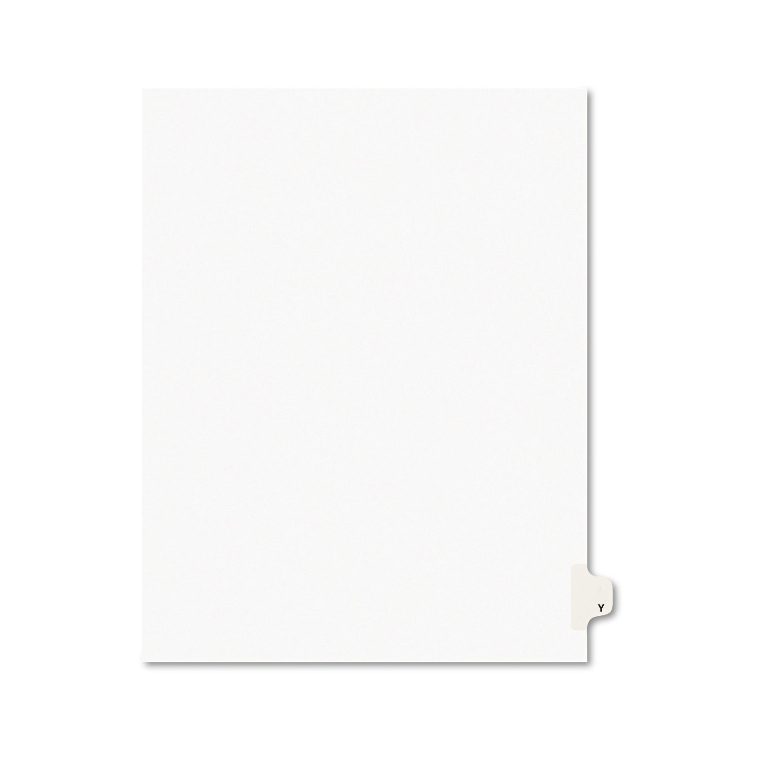  Avery 01425 Preprinted Legal Exhibit Side Tab Index Dividers, Avery Style, 26-Tab, Y, 11 x 8.5, White, 25/Pack (AVE01425) 