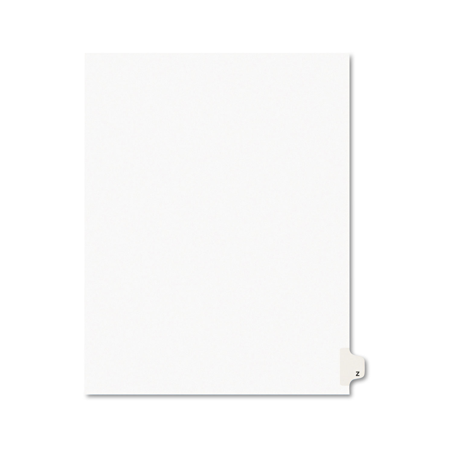  Avery 01426 Preprinted Legal Exhibit Side Tab Index Dividers, Avery Style, 26-Tab, Z, 11 x 8.5, White, 25/Pack (AVE01426) 