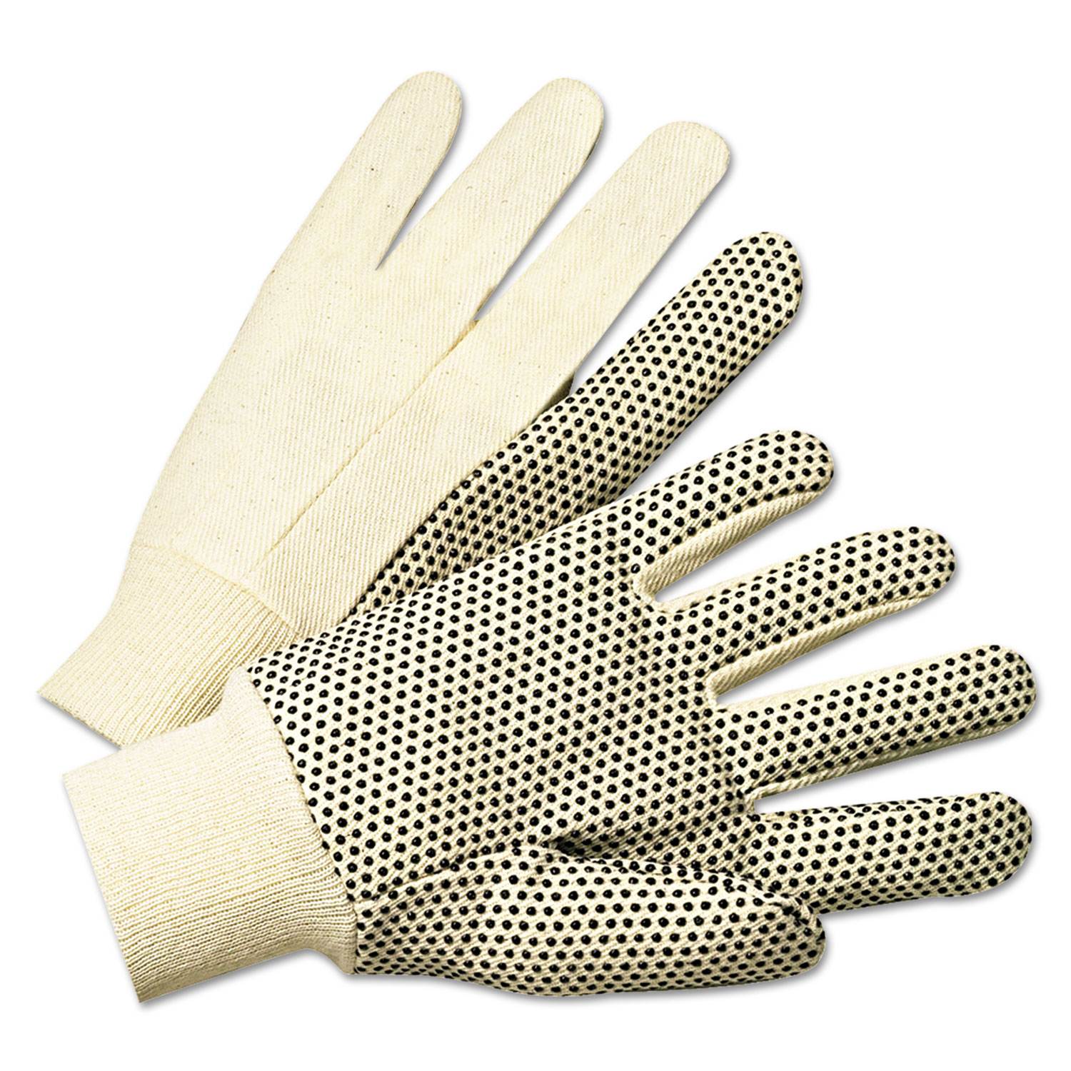  Anchor Brand 781K PVC-Dotted Canvas Gloves, White, One Size Fits All, 12 Pairs (ANR1000) 
