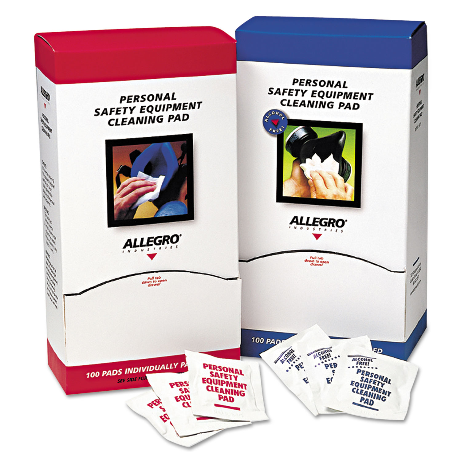  Allegro 1001 Respirator Cleaning Pads, 5 x 7, White, 100/Box (ALG1001) 