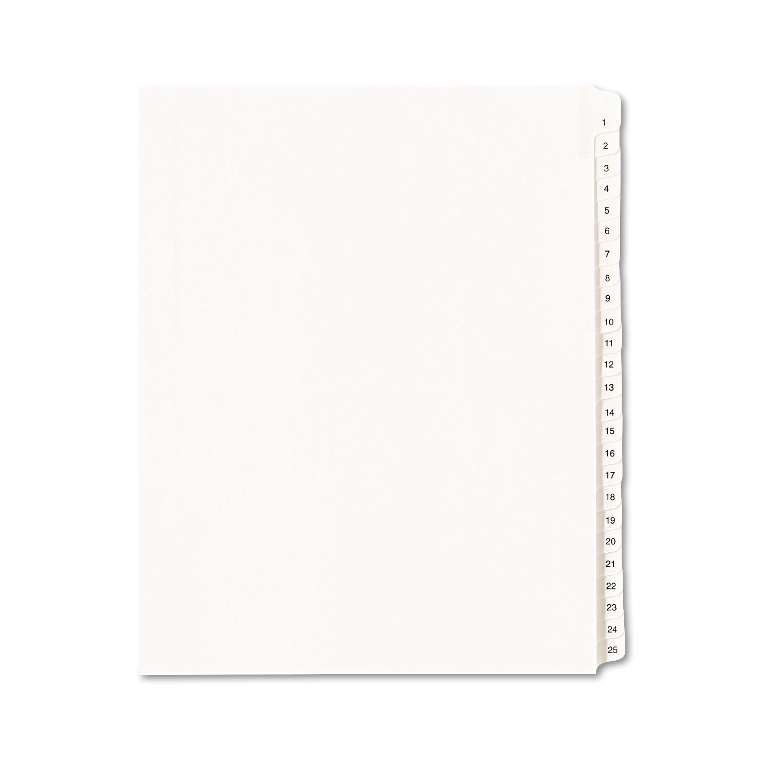  Avery 01701 Preprinted Legal Exhibit Side Tab Index Dividers, Allstate Style, 25-Tab, 1 to 25, 11 x 8.5, White, 1 Set (AVE01701) 