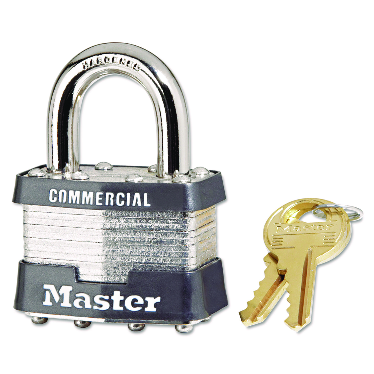 No. 1 Laminated Steel Pin Tumbler Padlock, 4 Pin