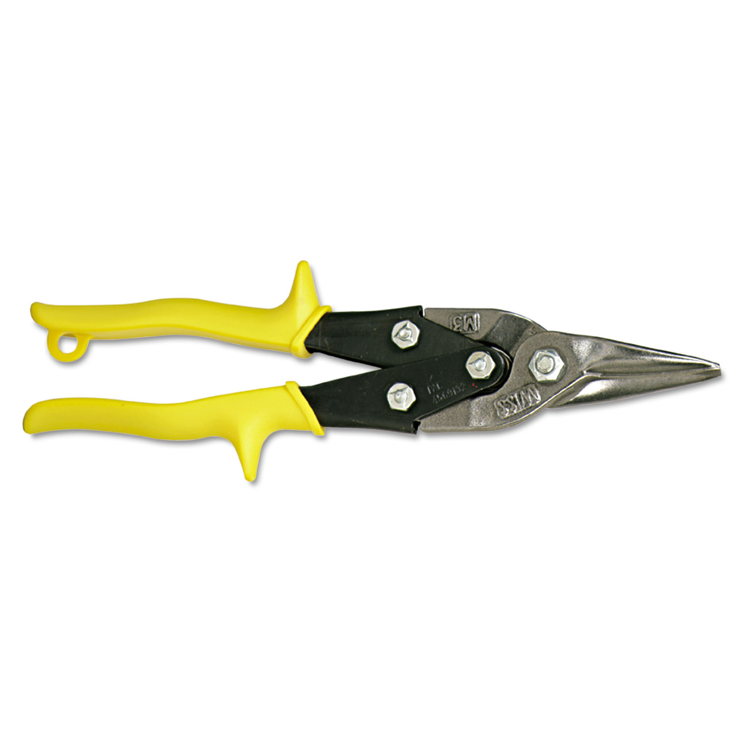 Straight-Cut Compound-Action Snips, 9 3/4in Tool Length, 1 1/2in Blade Length