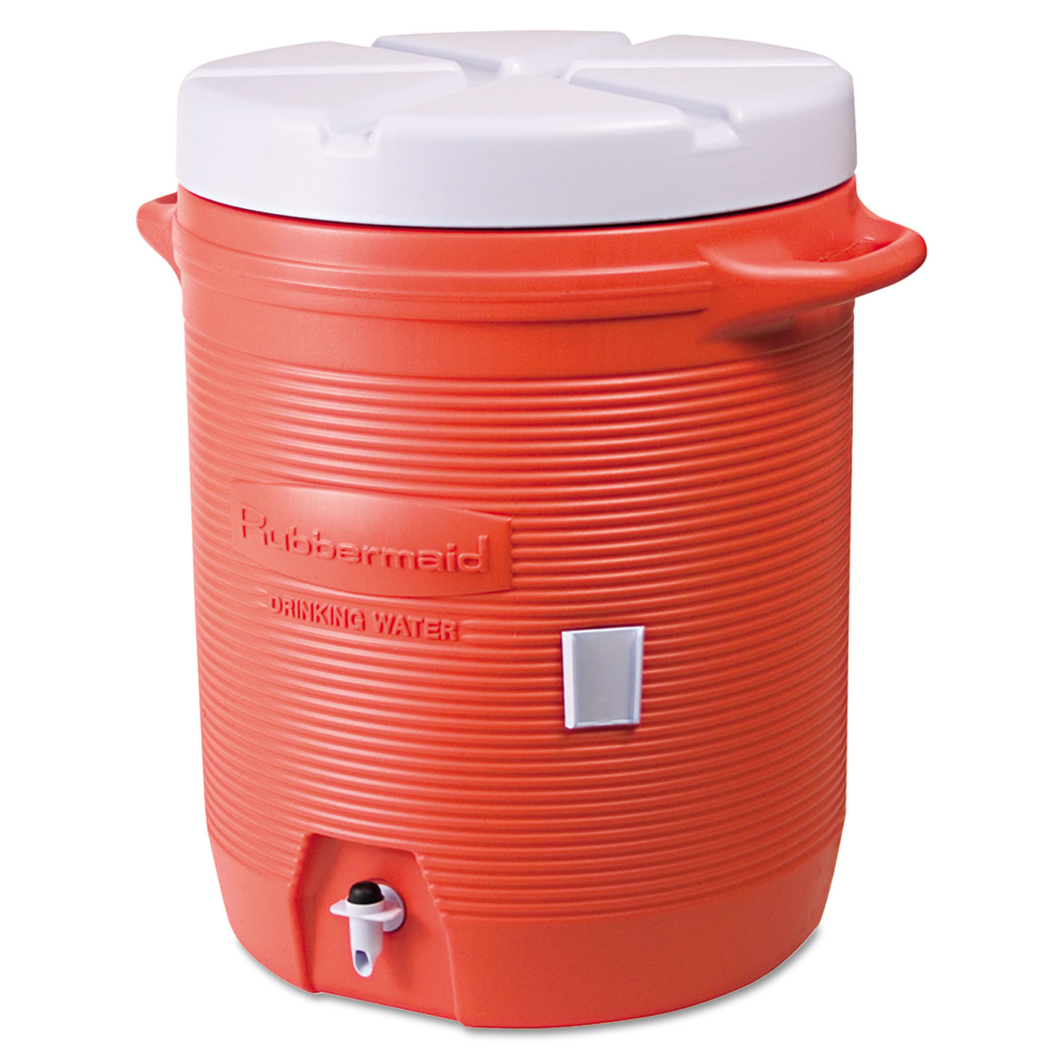 Insulated Beverage Container, 10gal, 16 dia x 20 1/2h, Orange/White
