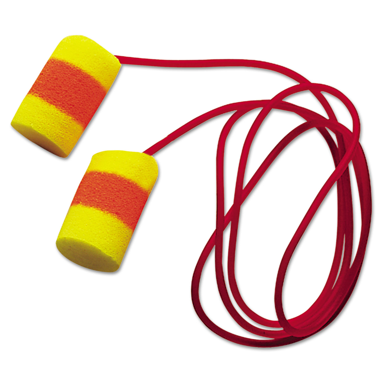 EAR Classic SuperFit Earplugs, Cordless, 33NRR, Yellow/Red, 200 Pairs