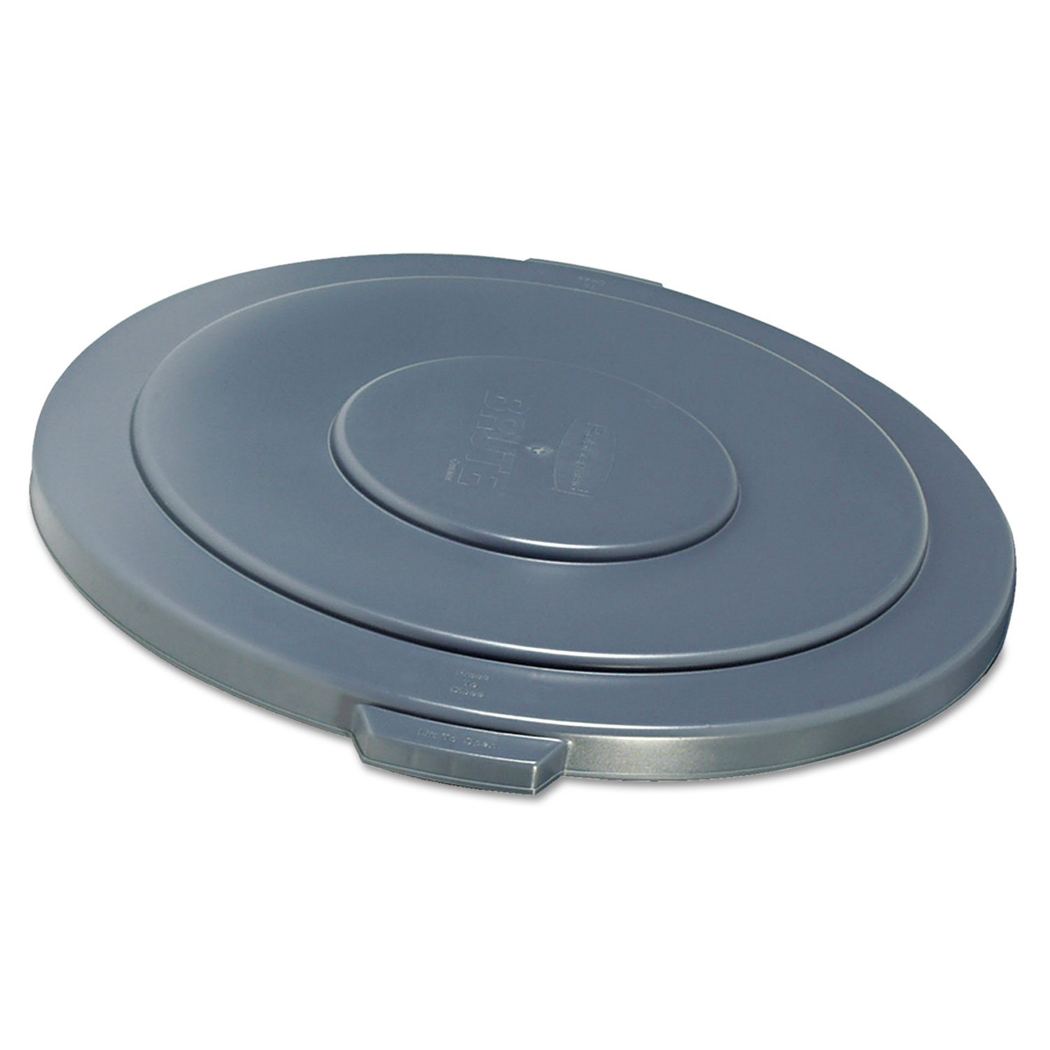 Round Flat Top Lid, for 55-Gallon Round Brute Containers, 26 3/4, dia., Gray