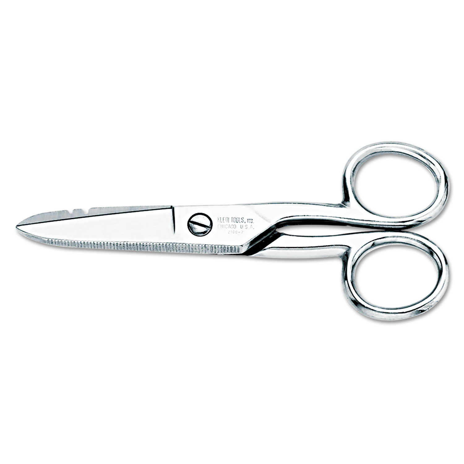 Electricians Scissors With Stripping Notches, 5 1/4in