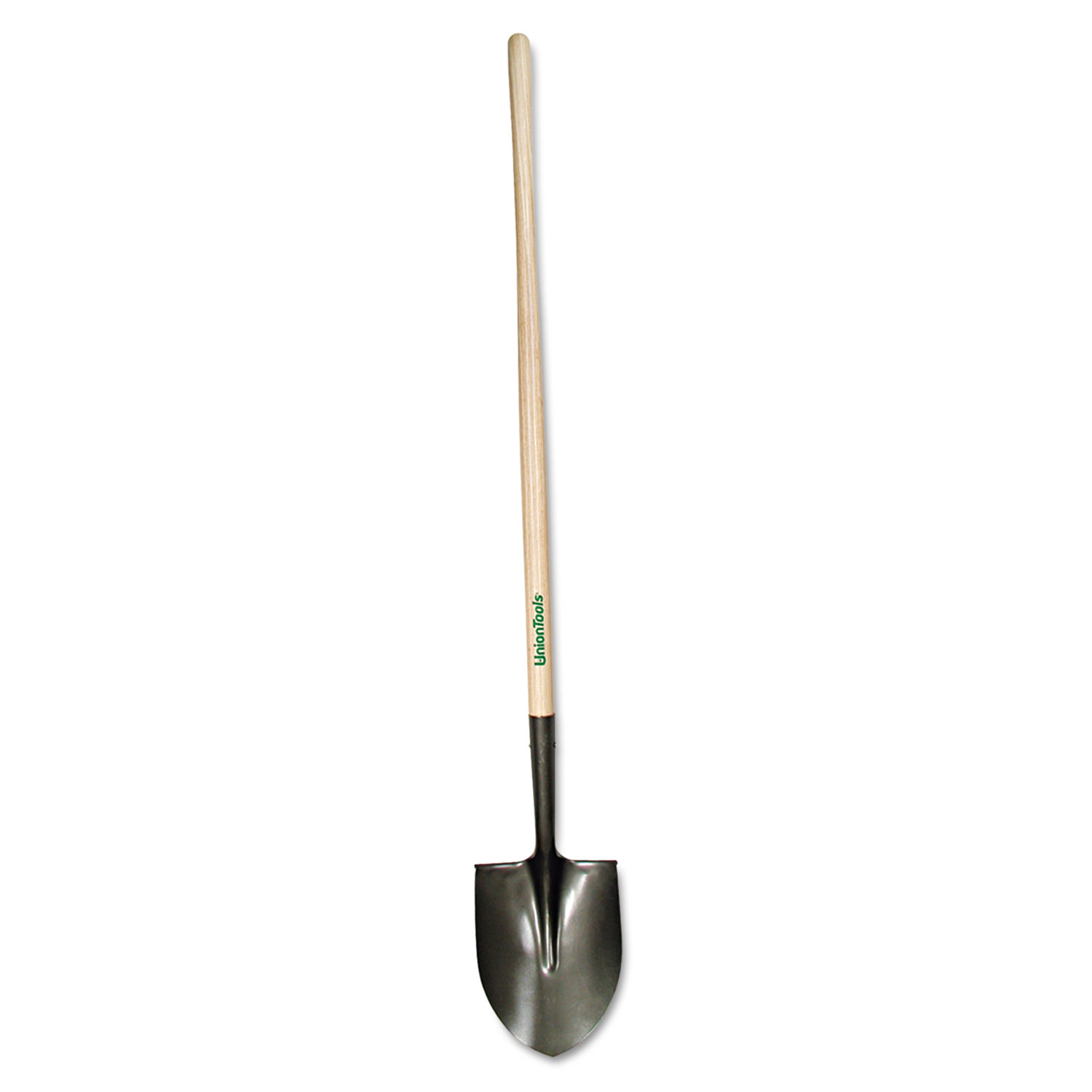 Long-Handle Round-Point Shovel, No. 2 Blade, 48 Handle, Steel/Ash