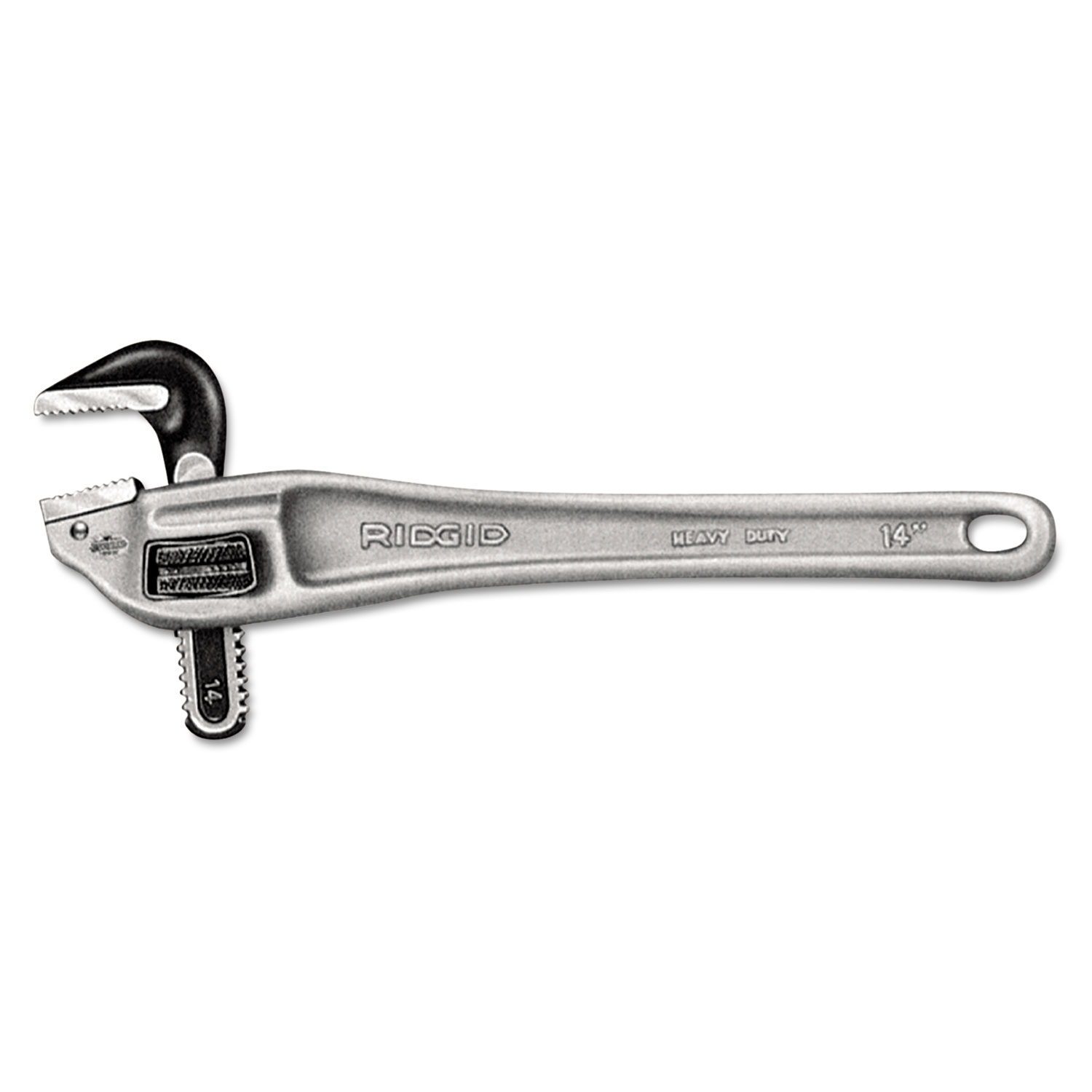 RIDGID Aluminum Handle Offset Pipe Wrench, 14 Long, 2 Jaw Capacity