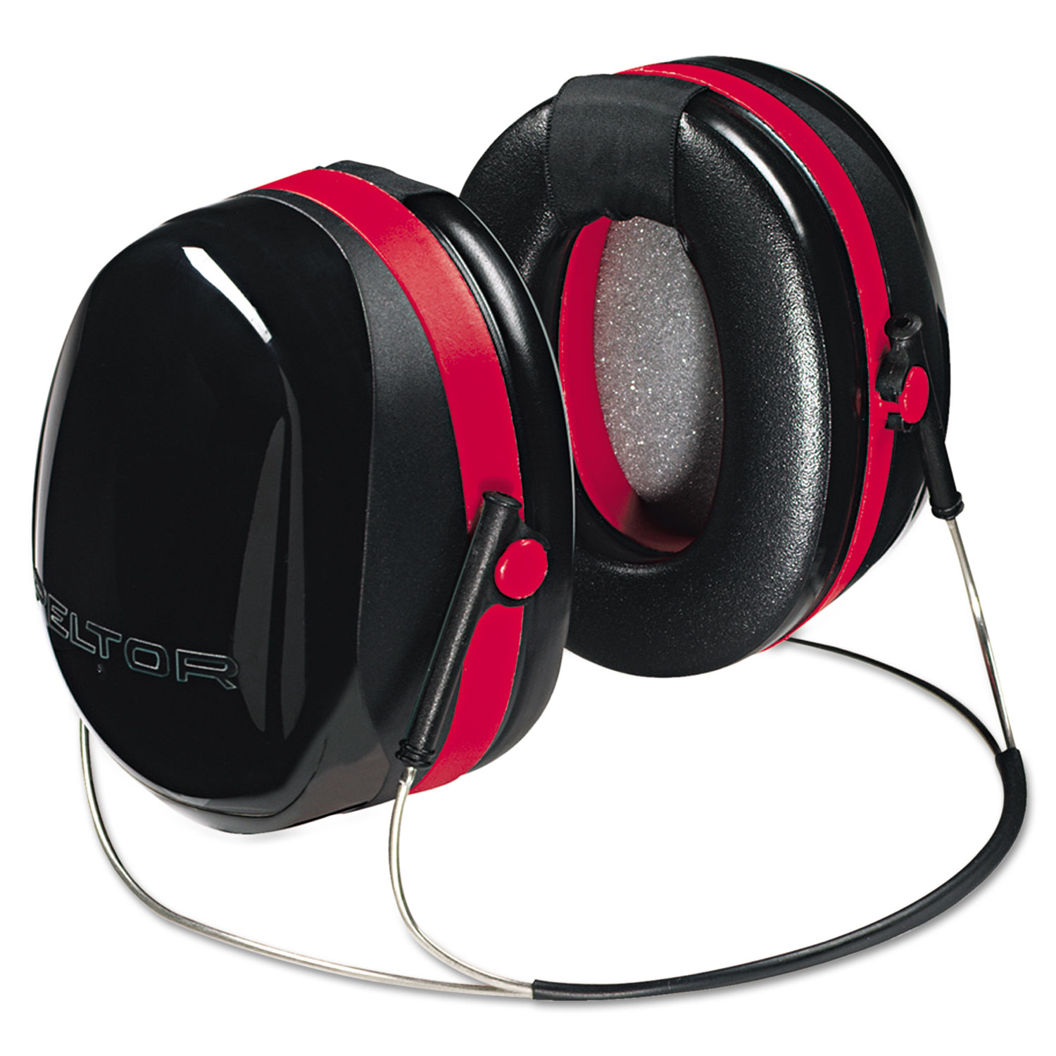 EAR Peltor OPTIME 105 Behind-The-Head Earmuffs, 29NRR, Red/Black
