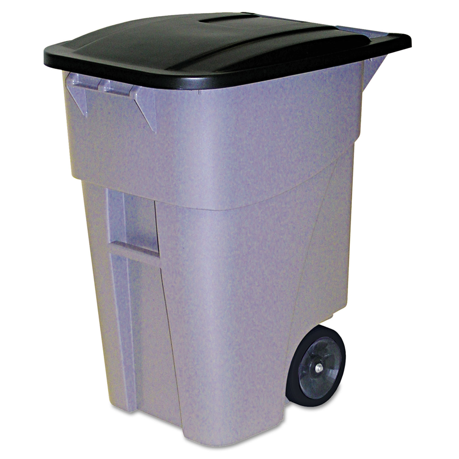 Brute Roll Out Container, With Lid, 50gal, 46 7/8h, Gray