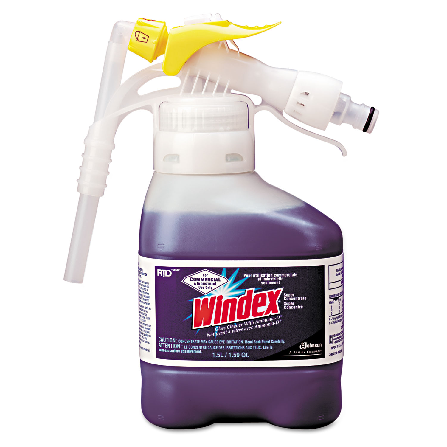 Super-Concentrated Ammonia-D Glass Cleaner RTD, 50.7oz Bottle