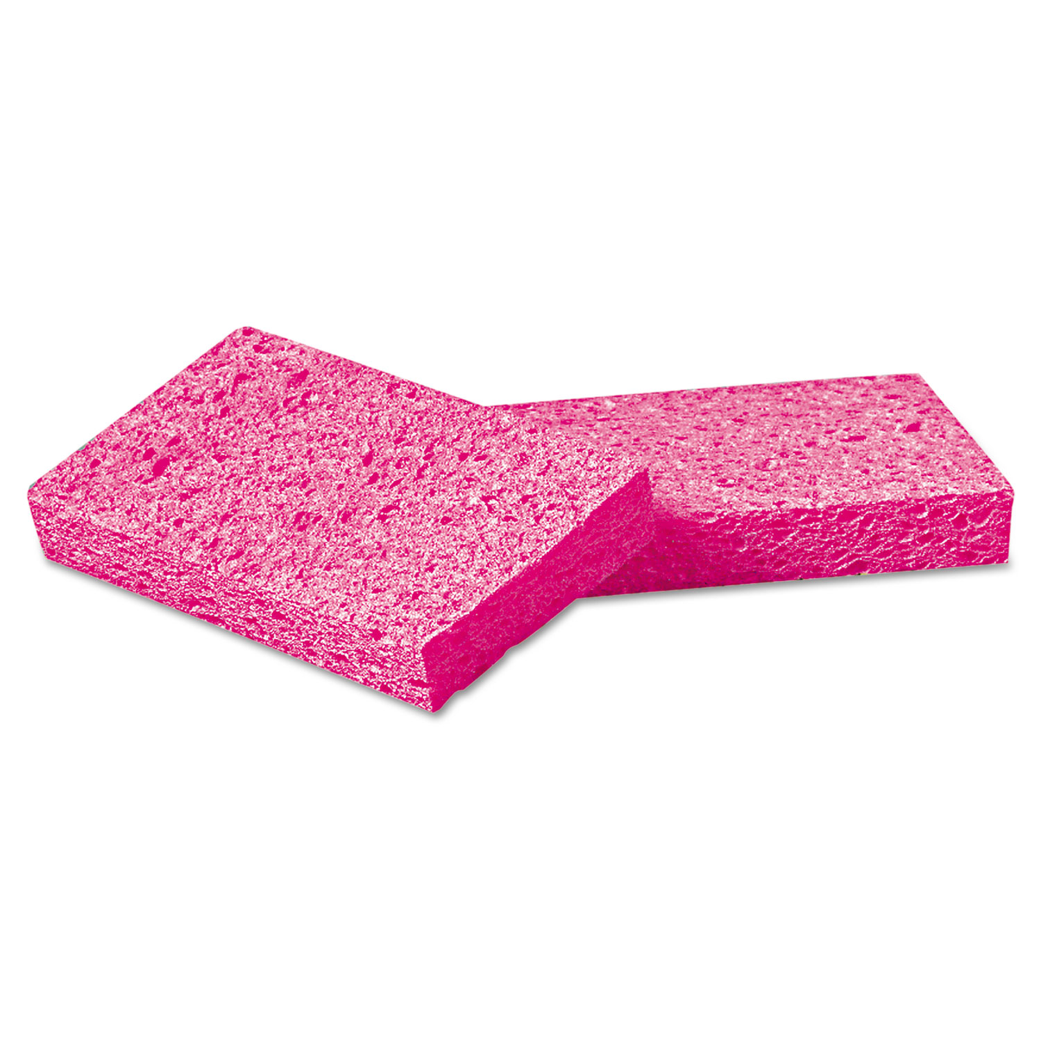  Boardwalk A21BWK Small Cellulose Sponge, 3 3/5 x 6 1/2, 9/10 Thick, Pink, 2/Pack, 24 Packs/CT (BWKCS1A) 
