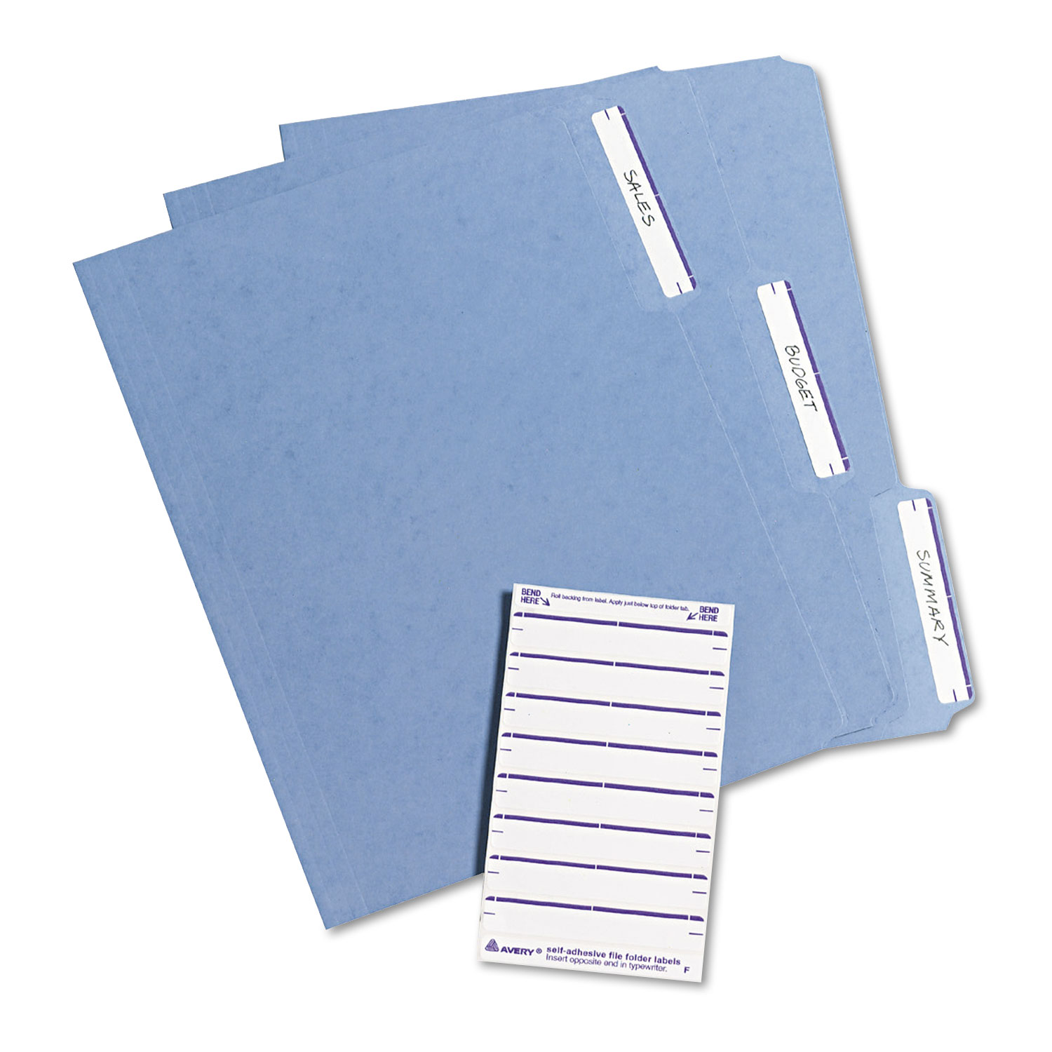 Print or Write File Folder Labels, 11/16 x 3 7/16, White/Purple Bar, 252/Pack