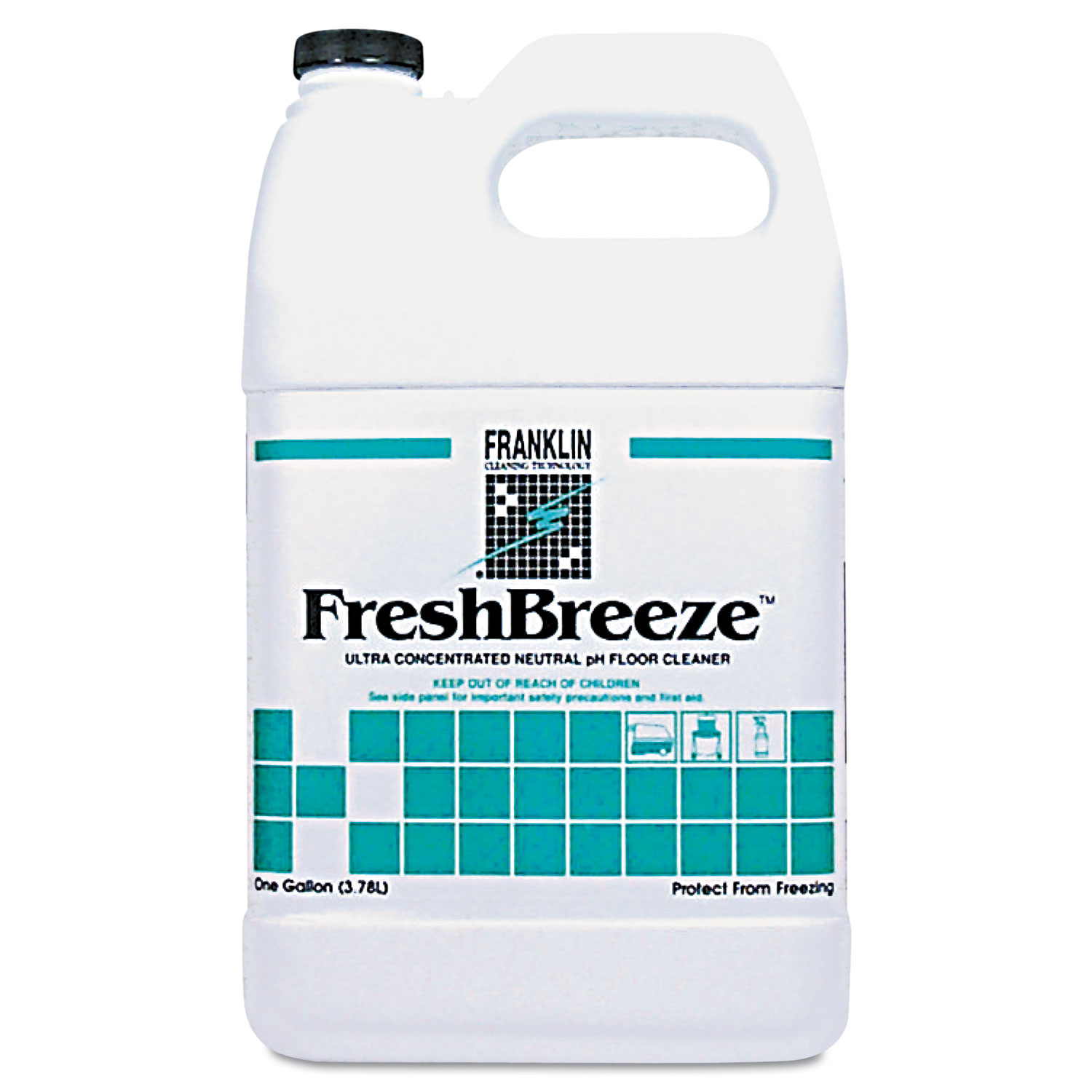  Franklin Cleaning Technology F378822 FreshBreeze Ultra Concentrated Neutral pH Cleaner, Citrus, 1gal, 4/Carton (FKLF378822) 