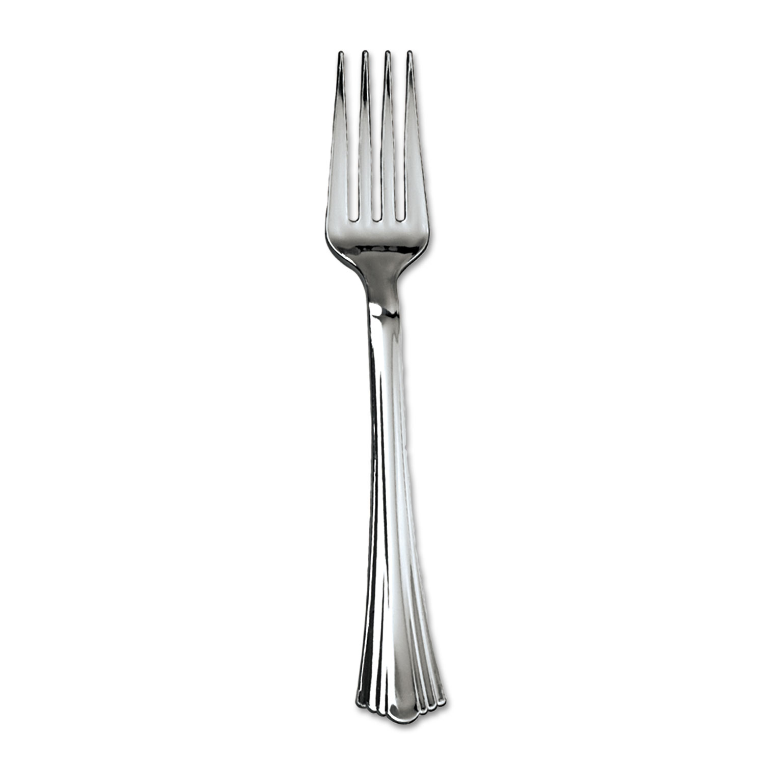  WNA WNA 610155 Heavyweight Plastic Forks, Reflections Design, Silver, 600/Carton (WNA610155) 