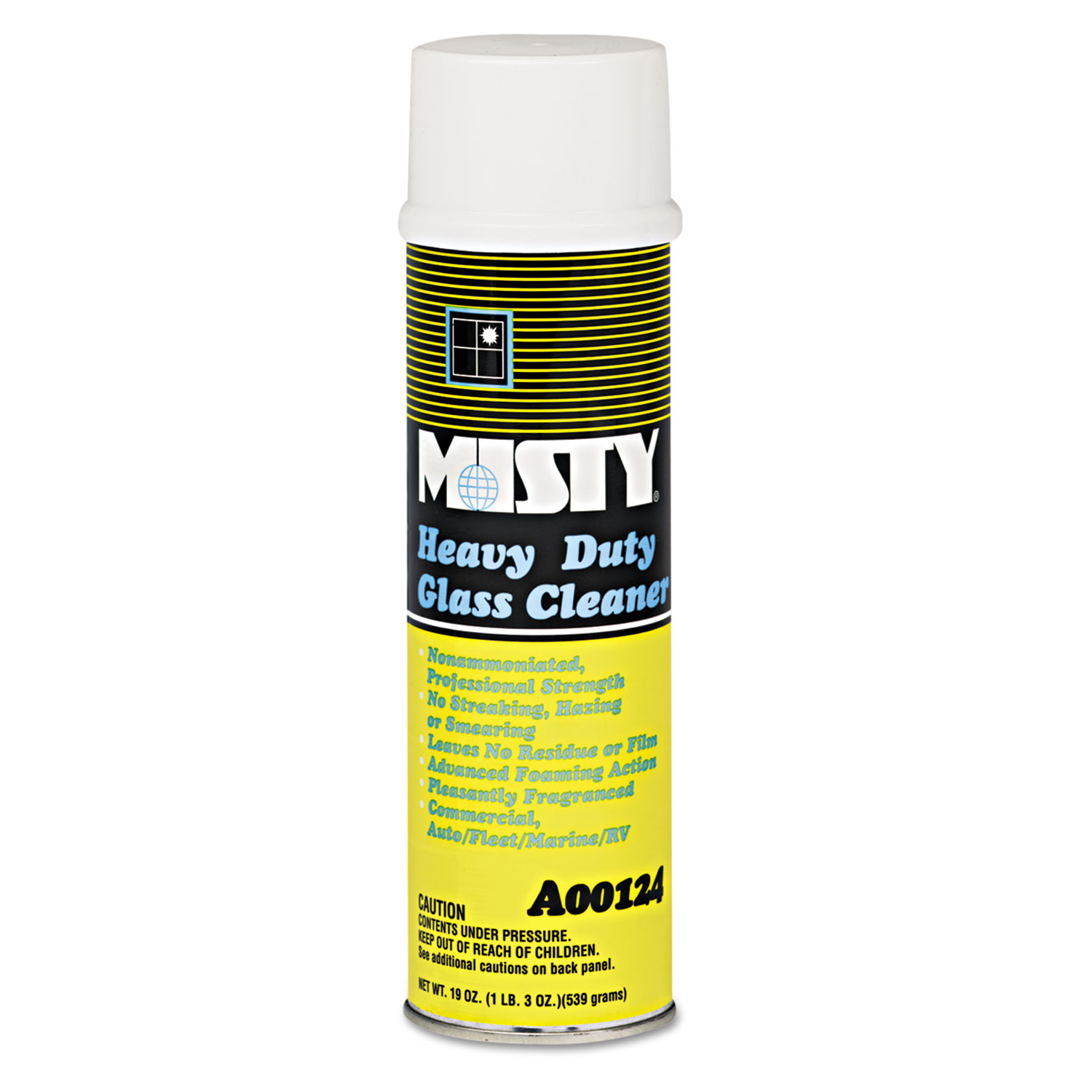  Misty 1001482 Heavy-Duty Glass Cleaner, Citrus, 20oz Aerosol, 12/Carton (AMR1001482) 