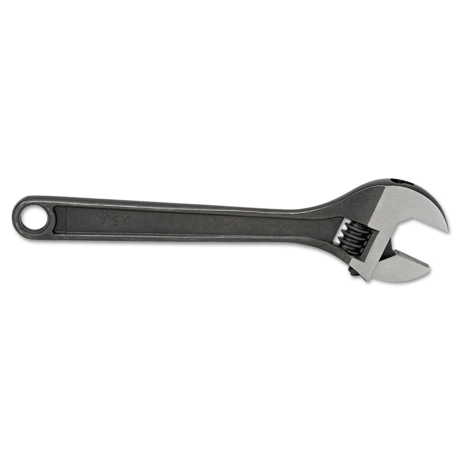 PROTO® PROTO Adjustable Wrench, 12" Long, 1 1/2" Opening, Black/Chrome