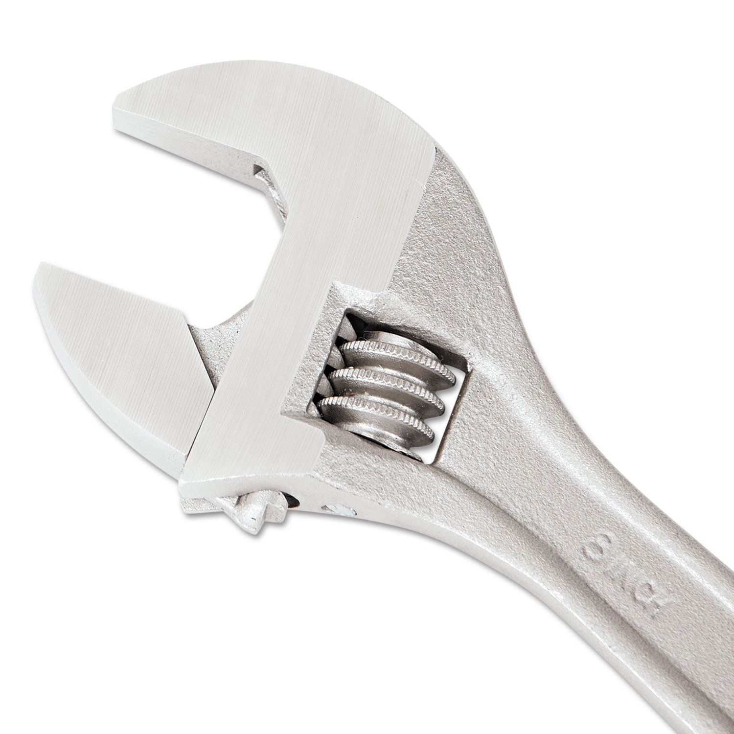PROTO Adjustable Wrench, 8 Long, 1 1/8 Opening, Satin Chrome