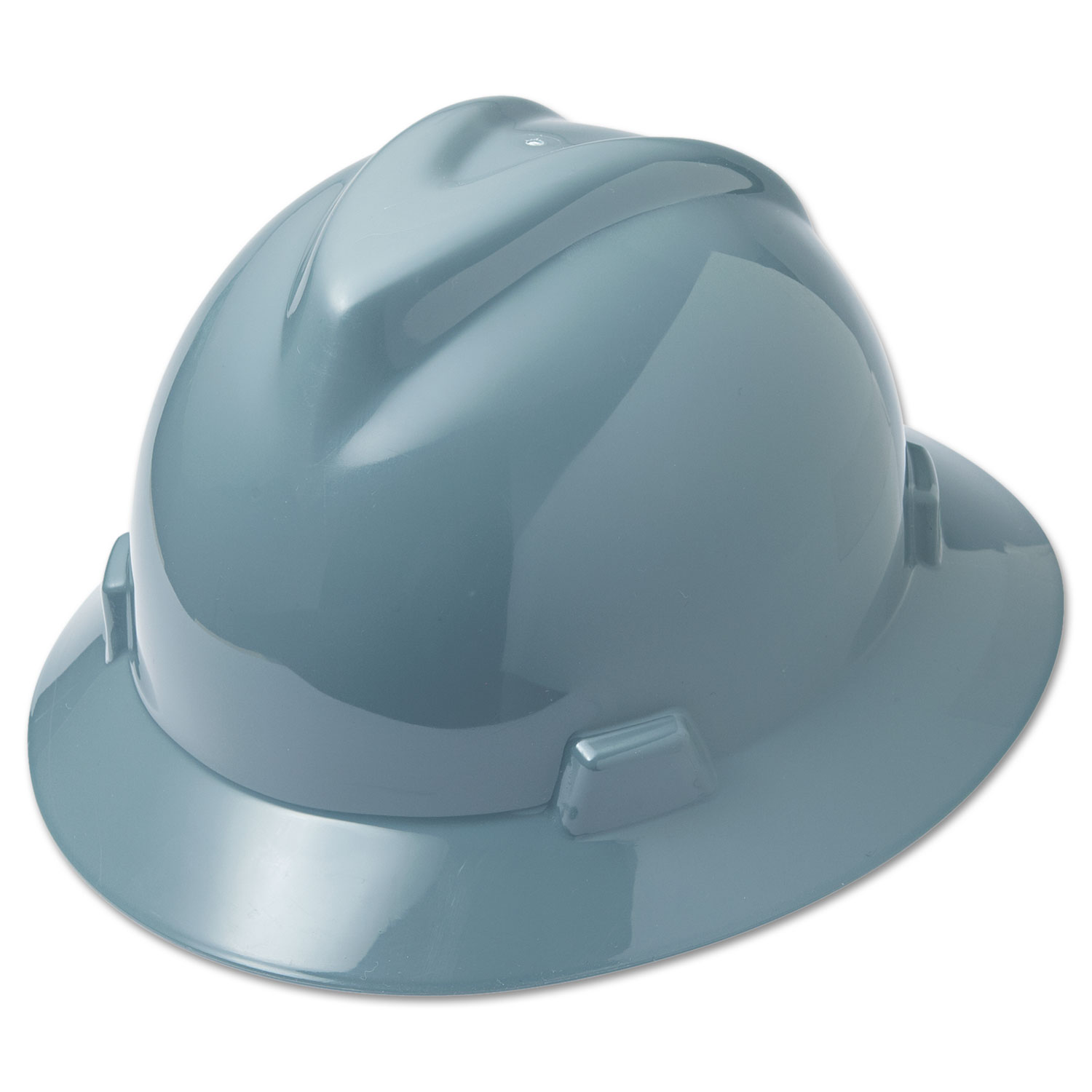 V-Gard Full-Brim Hard Hats, Ratchet Suspension, Size 6 1/2 - 8, Gray