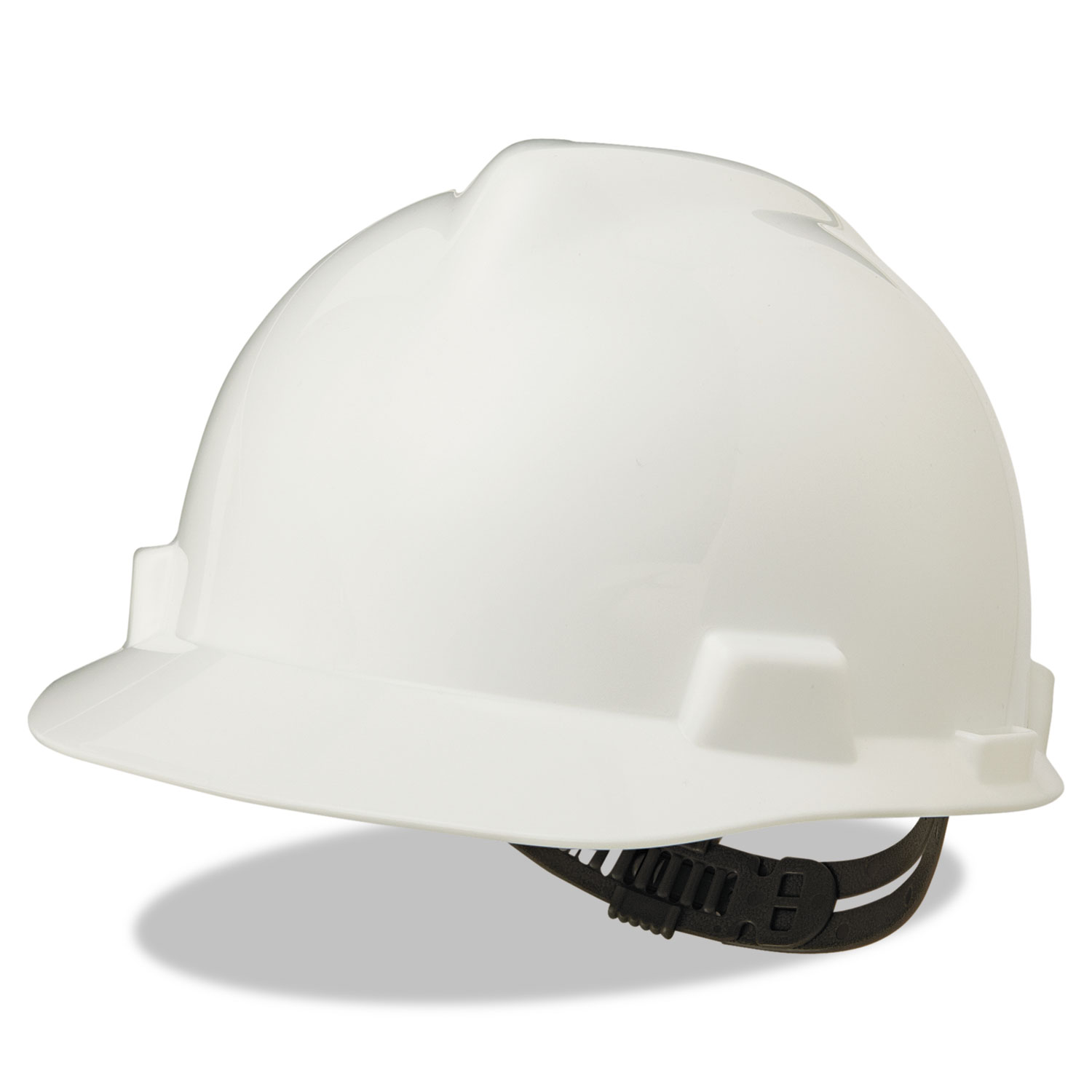 V-Gard Hard Hats, Staz-On Pin-Lock Suspension, Size 6 1/2 - 8, White