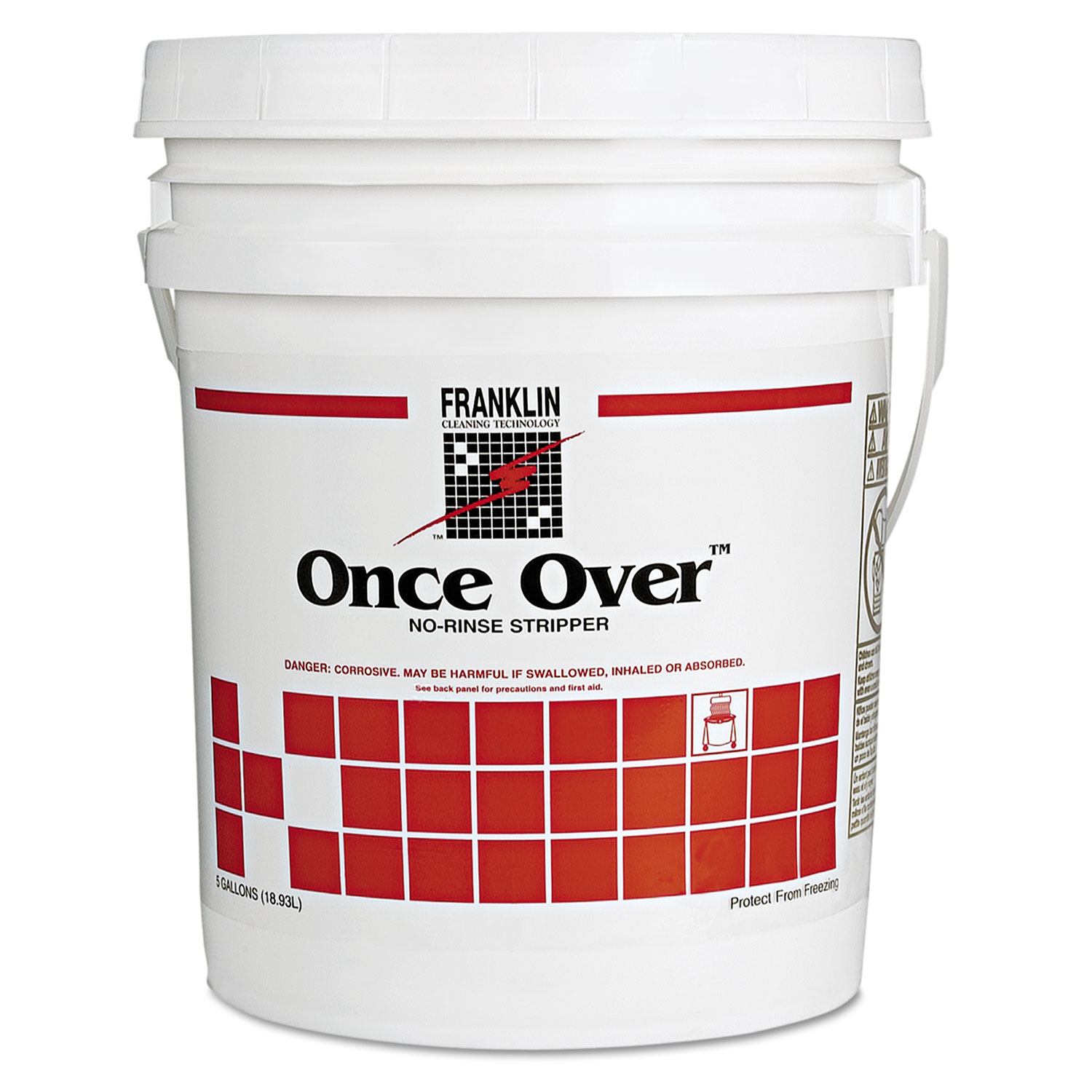 Franklin Cleaning Technology F200026 Once Over Floor Stripper, Liquid, 5 gal. Pail (FKLF200026) 