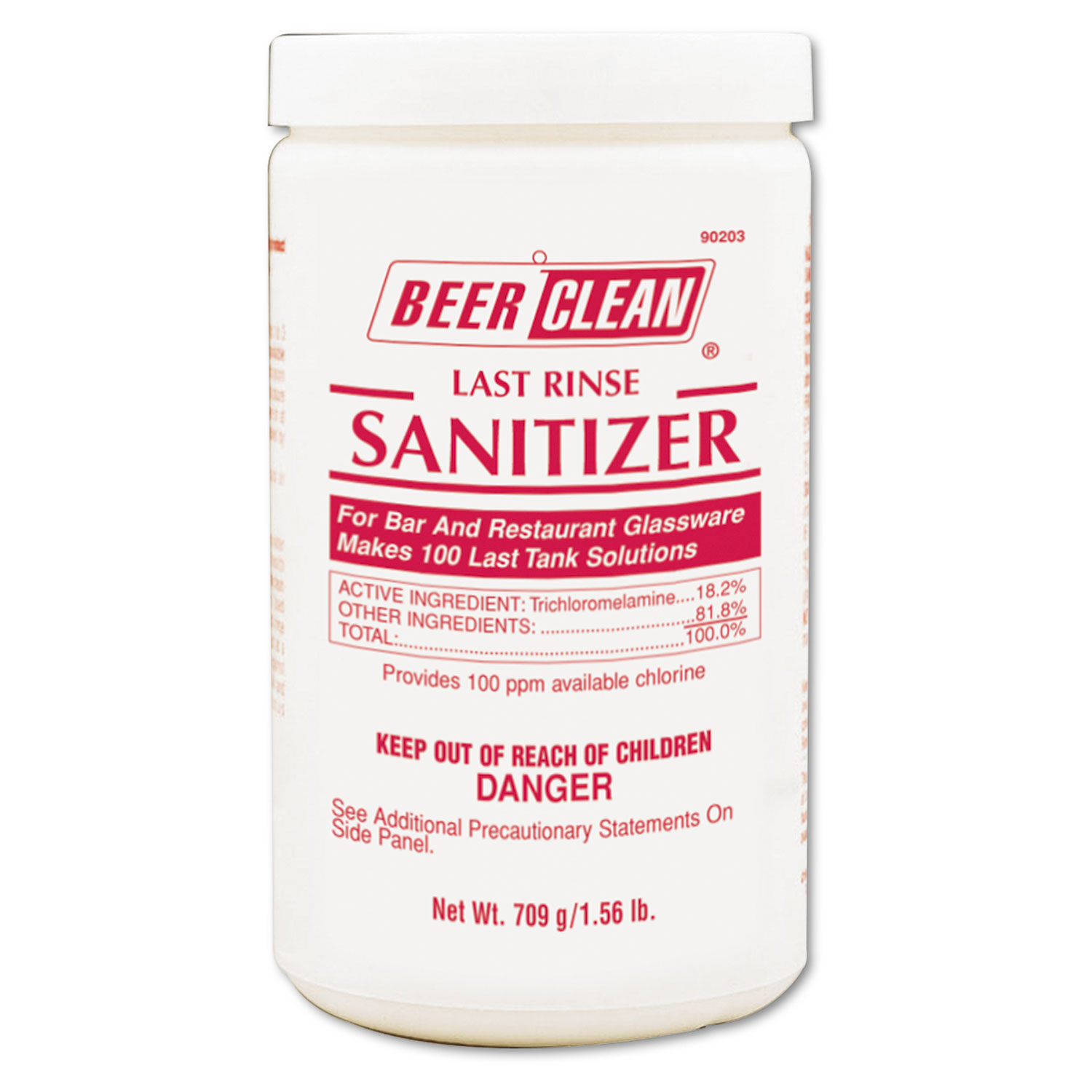Beer Clean Last Rinse Glass Sanitizer, Powder, 25 oz Container