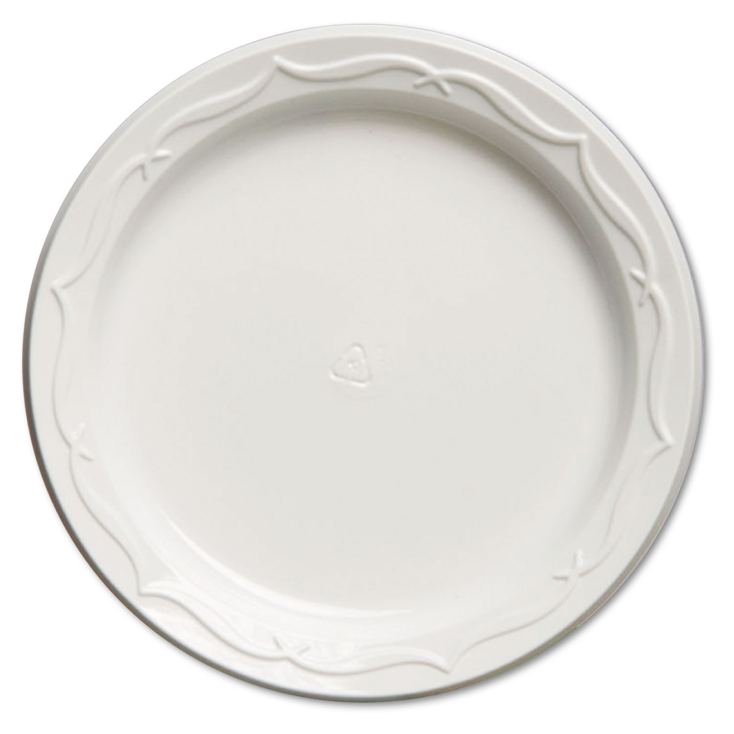  Genpak 70600--- Aristocrat Plastic Plates, 6, White, Round, 125/PK, 8 PK/CT (GNP70600) 