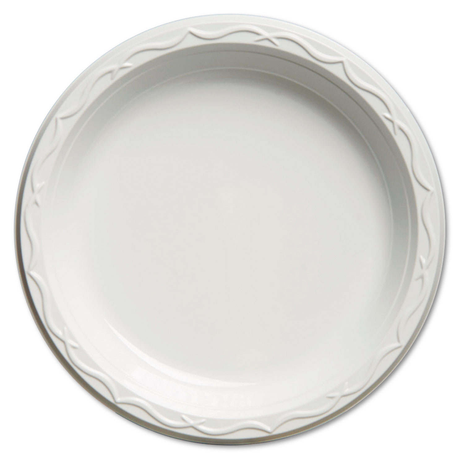  Genpak 70900--- Aristocrat Plastic Plates, 9 Inches, White, Round, 125/Pack (GNP70900) 