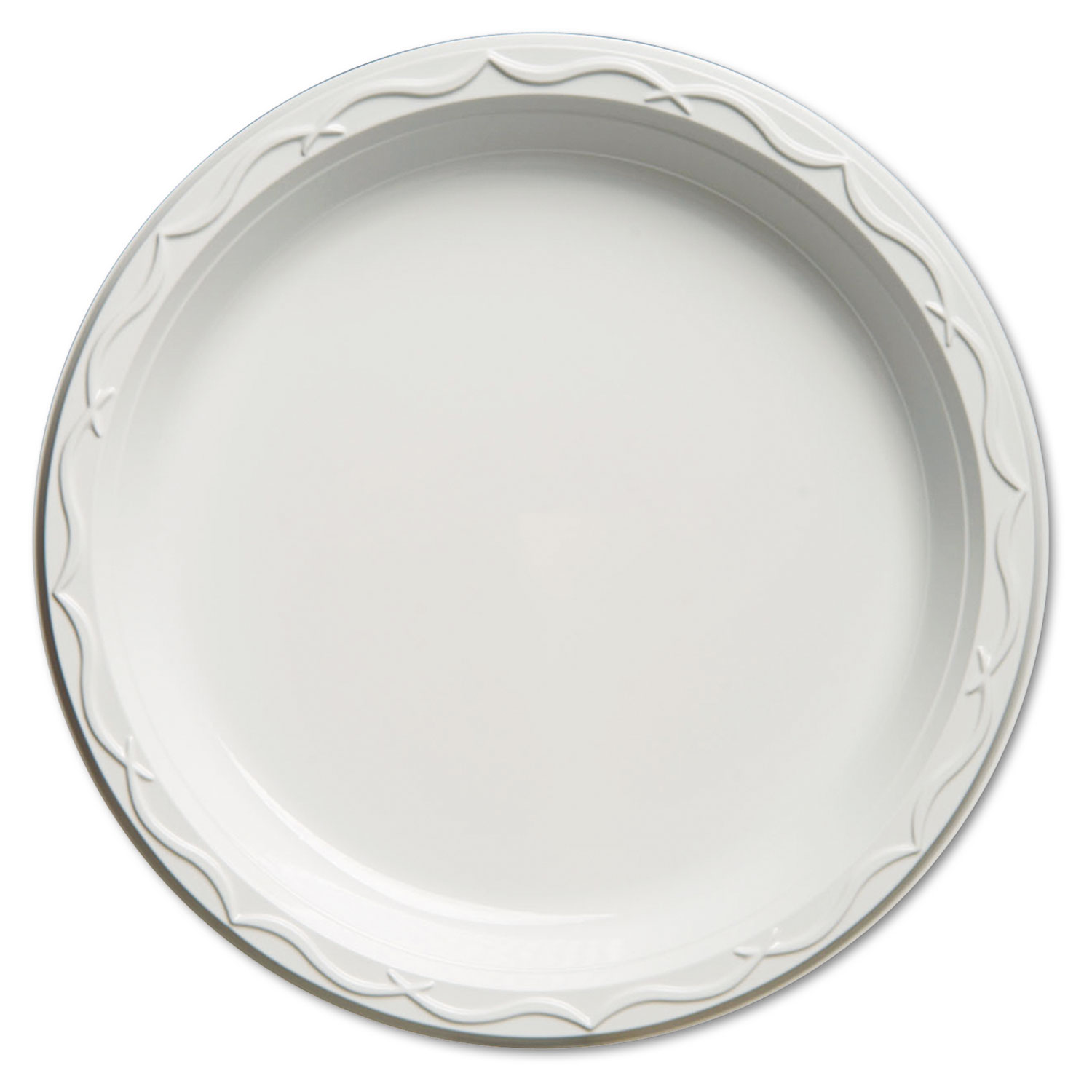  Genpak 71000--- Aristocrat Plastic Plates, 10 1/4 Inches, White, Round, 125/Pack (GNP71000) 