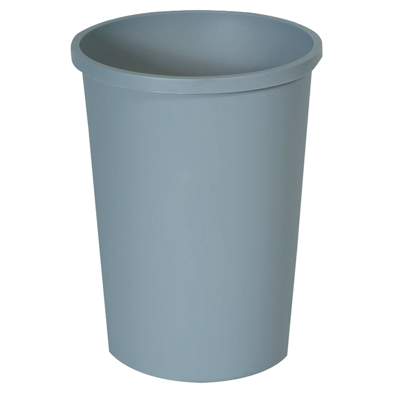 Untouchable Waste Container, Round, Plastic, 11 gal, Gray