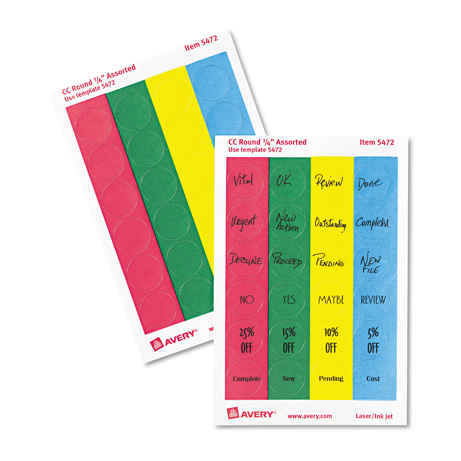 Printable Removable ColorCoding Labels by Avery® AVE05472
