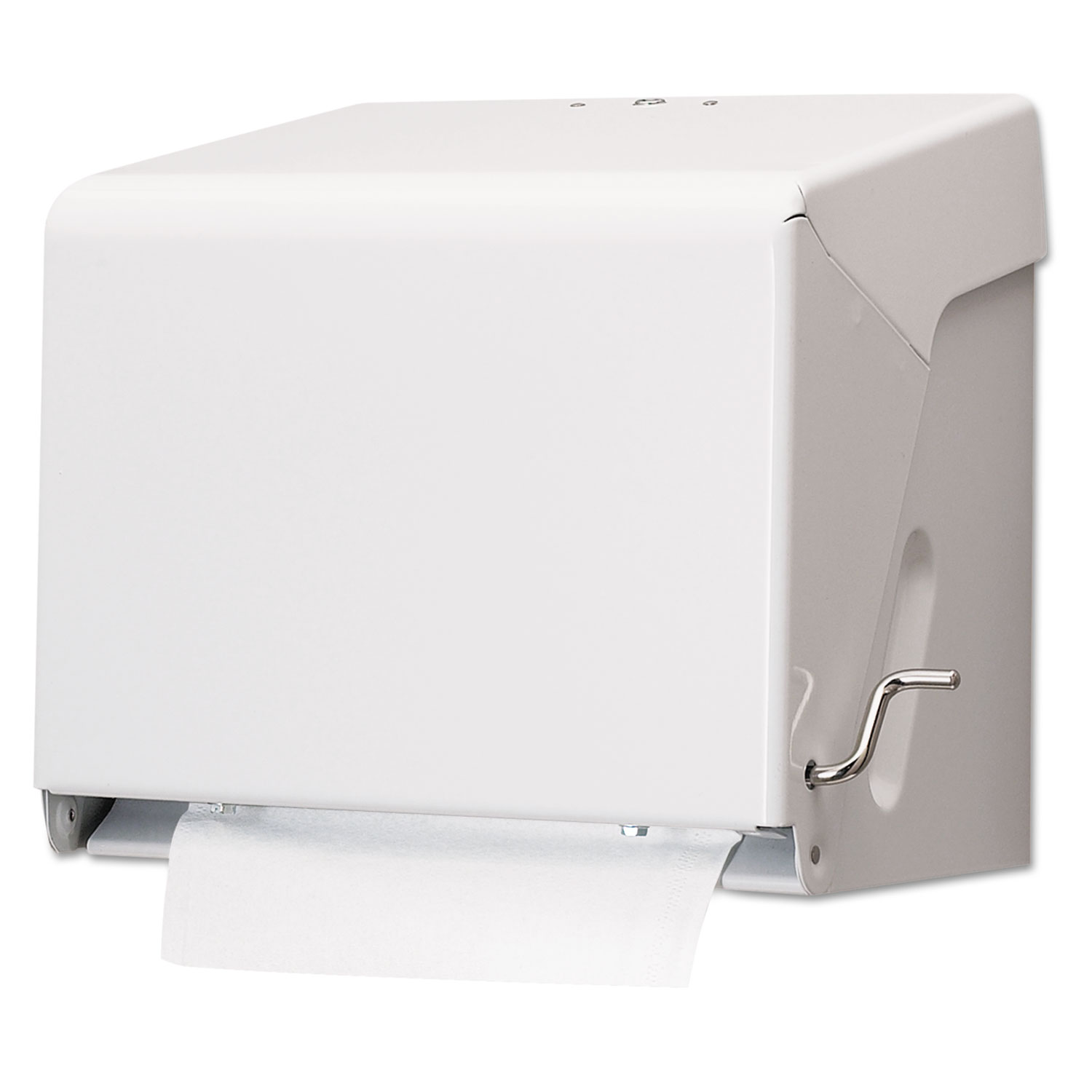  San Jamar SAN T800WH Crank Roll Towel Dispenser, White, Steel, 10 1/2 x 11 x 8 1/2 (SJMT800WH) 