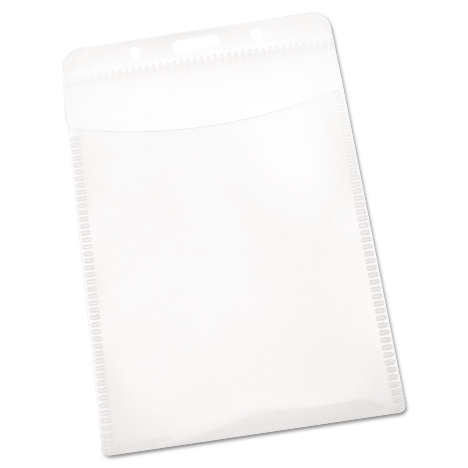 PVC-Free Badge Holders, Vertical, 3 x 4, Clear, 50/Pack