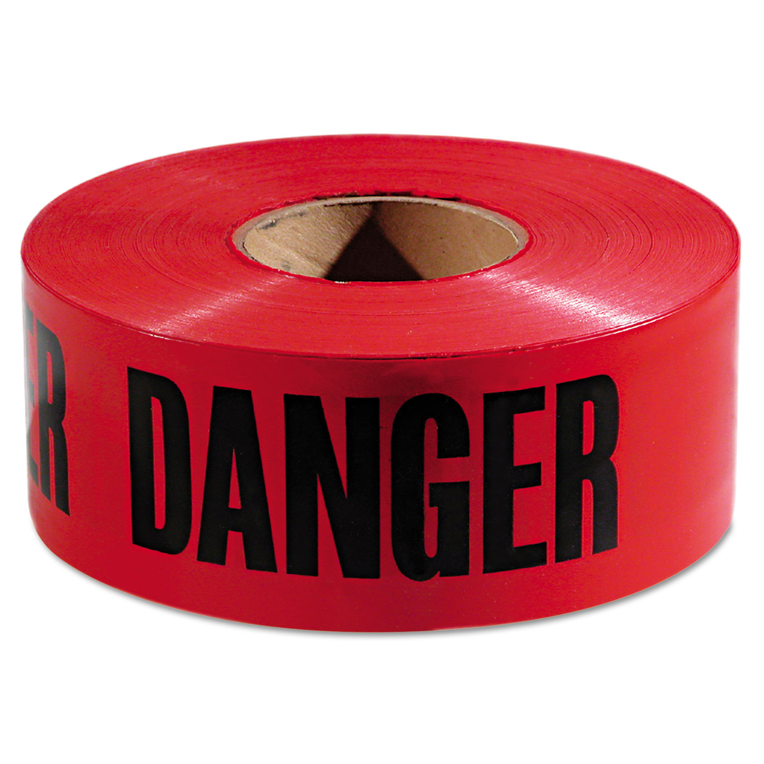 Danger Barricade Tape, Danger Text, 3 x 1000ft, Red/Black