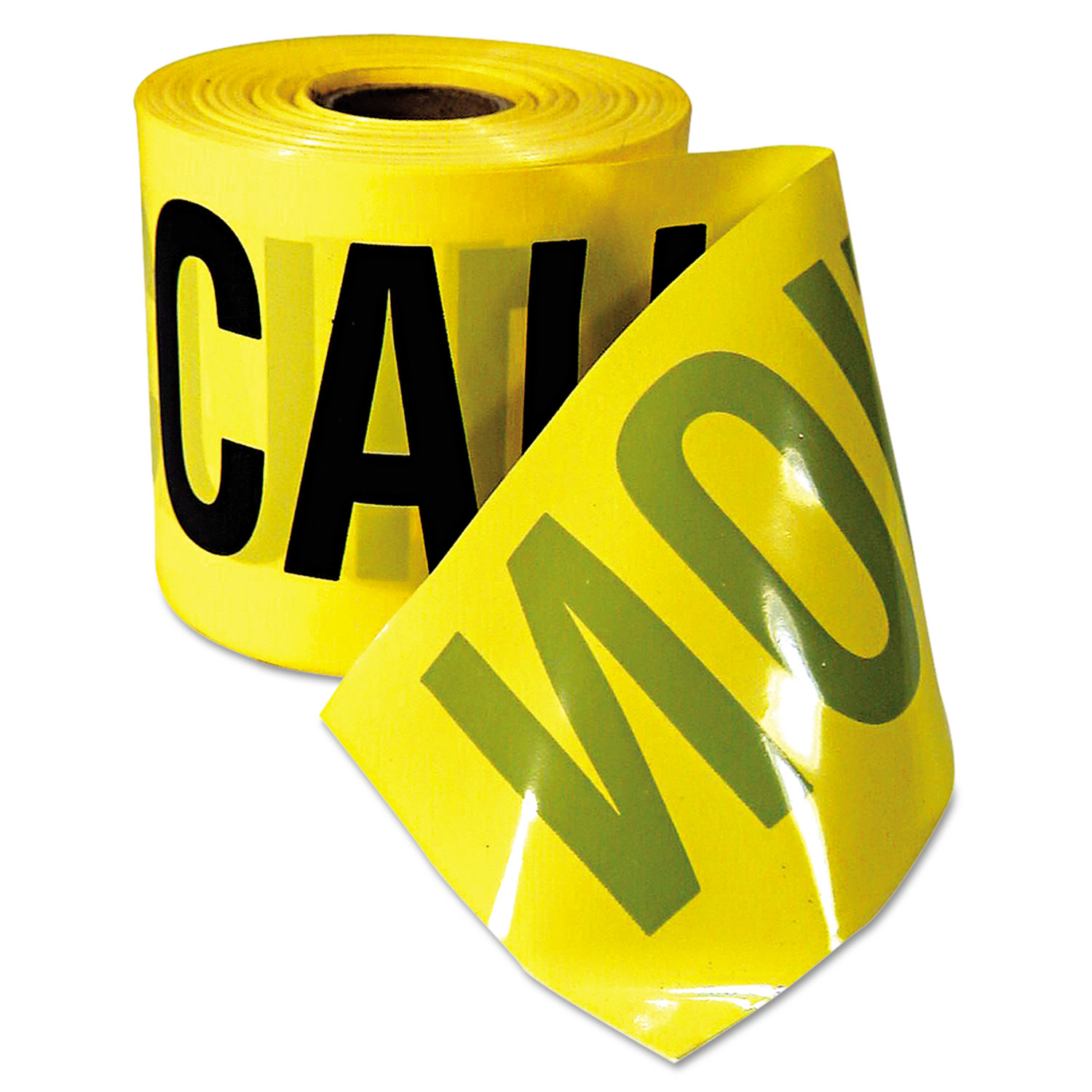 Caution Barricade Tape, Caution Cuidado Text, 3x200ft, Yellow w/Black Print