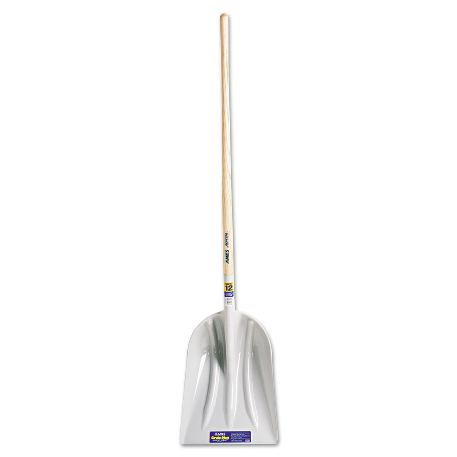 Poly Scoop, Size 12, Ash Handle With D-Grip