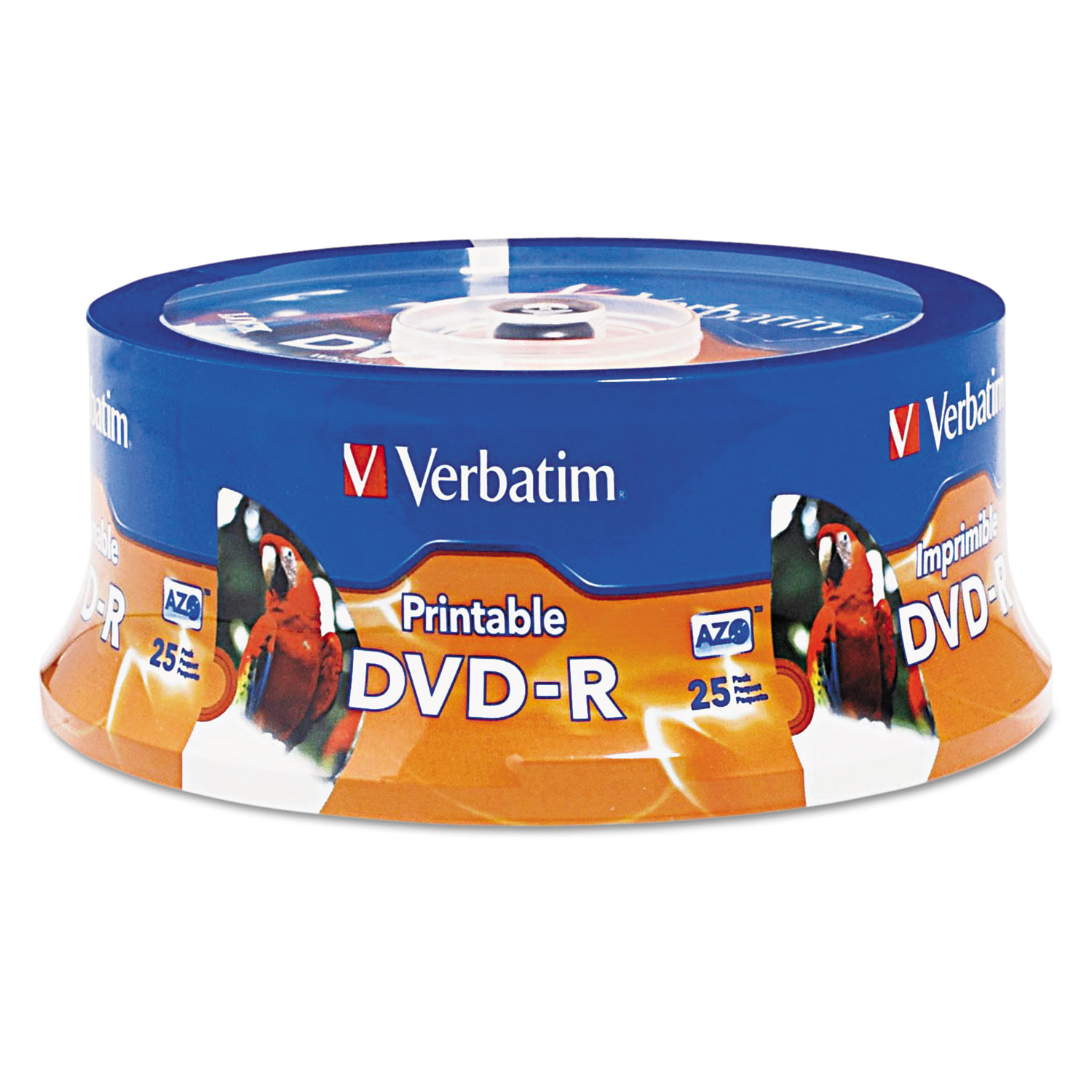  Verbatim 96191 DVD-R Disc, 4.7 GB, 16x, White, 25/Pk (VER96191) 