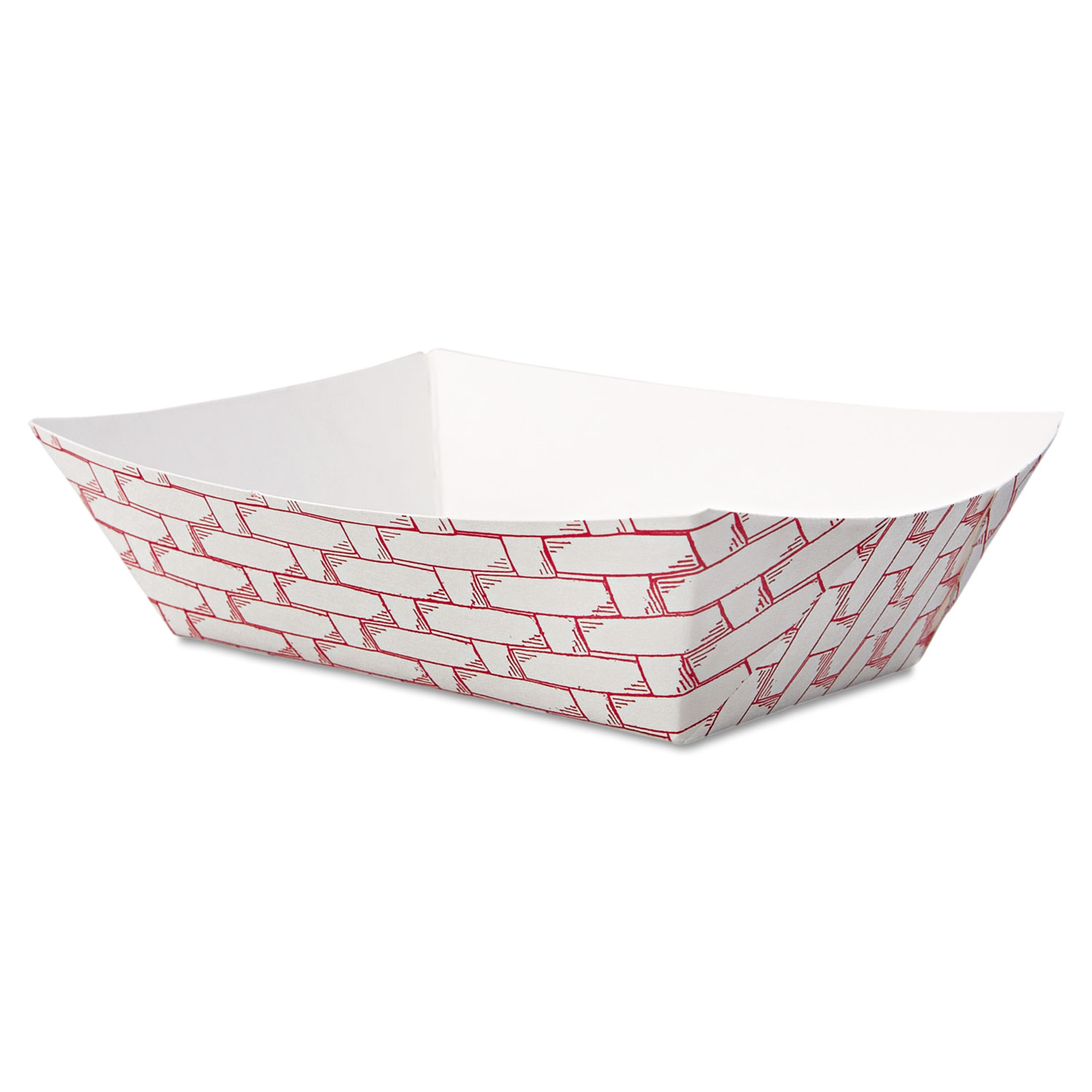  Boardwalk BWK30LAG050 Paper Food Baskets, 1/2 lb Capacity, Red/White, 1000/Carton (BWK30LAG050) 
