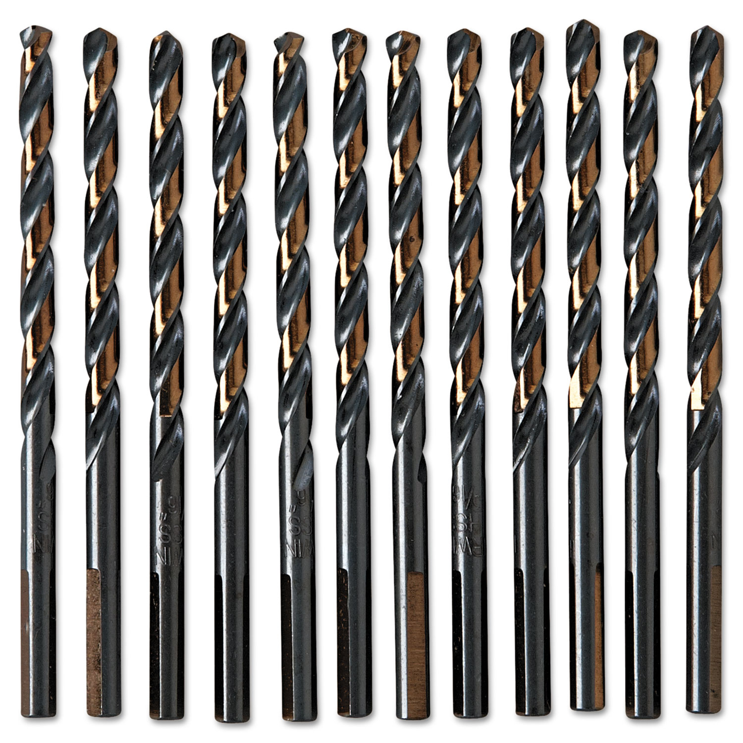 Black and Gold HSS Fractional Drill Bit, 3/16, 135 Degrees