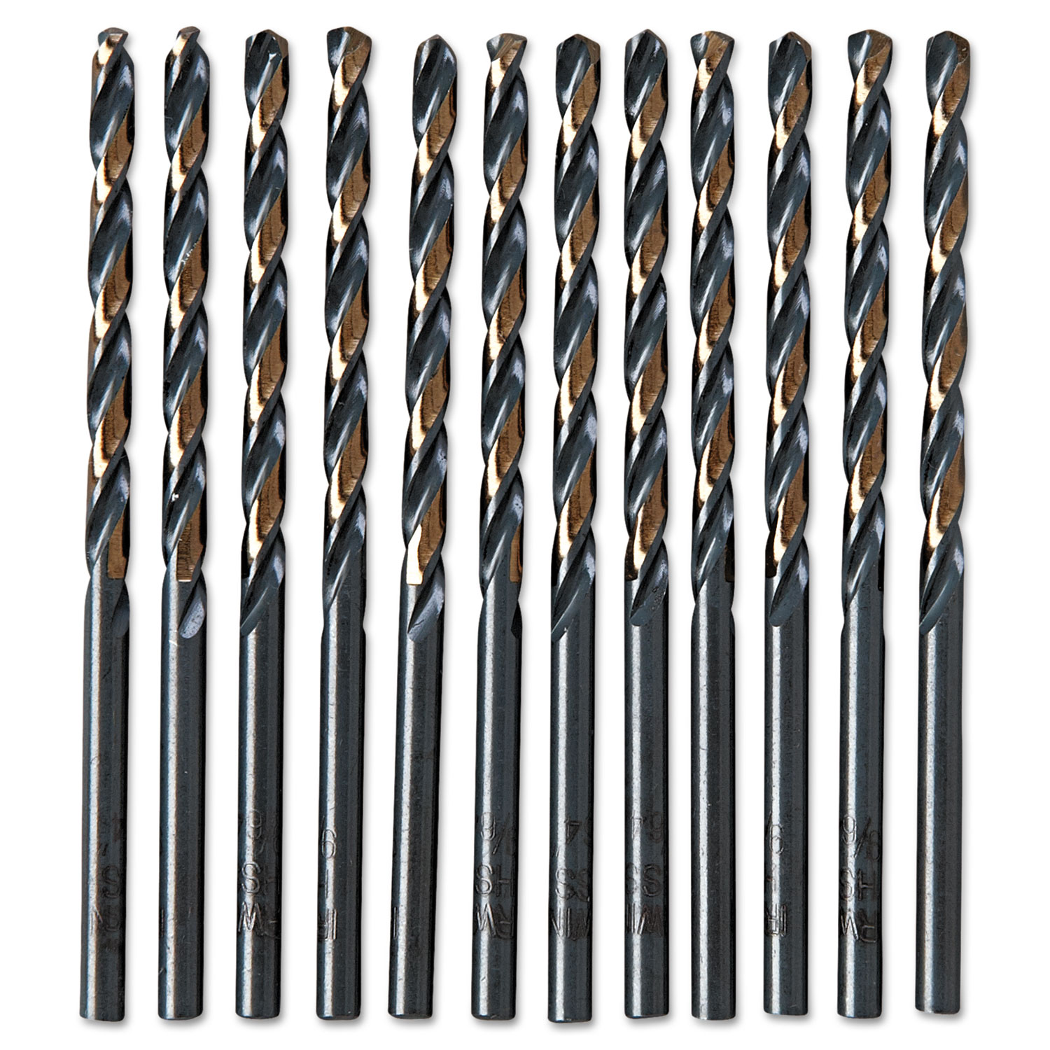 Black and Gold HSS Fractional Drill Bit, 9/64, 135 Degrees