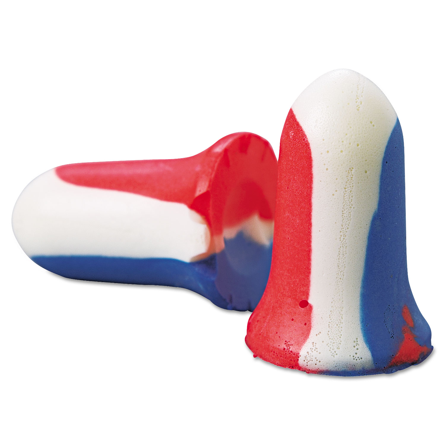 Max Single-Use Earplugs, Uncorded, Red/White/Blue